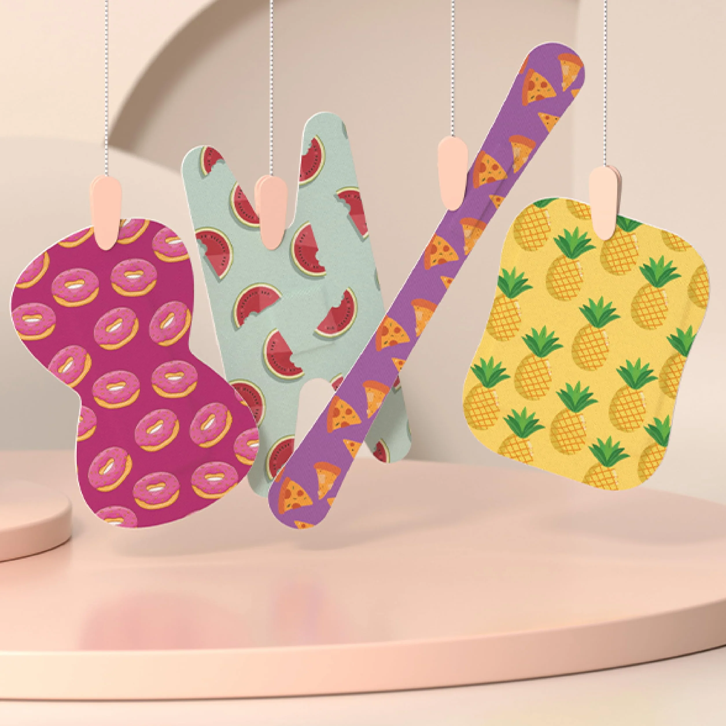 Wild Stripes Set di Cerotti Impermeabili I Finger Flexi Food I Delicati Sulla Pelle I Forma Ergonomica I Protezione 24 Ore I Resistenti All'Acqua per Doccia I 20 Unità