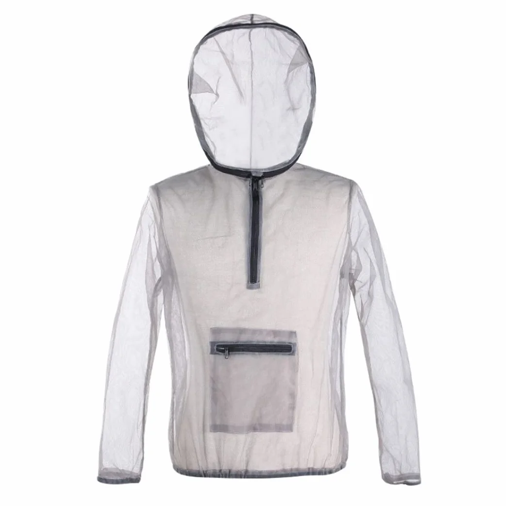 Tuta antizanzare con cappuccio Rete antizanzare Maglia estiva Protezione dagli insetti Abbigliamento Traspirante Leggera Protezione per la pesca Campeggio