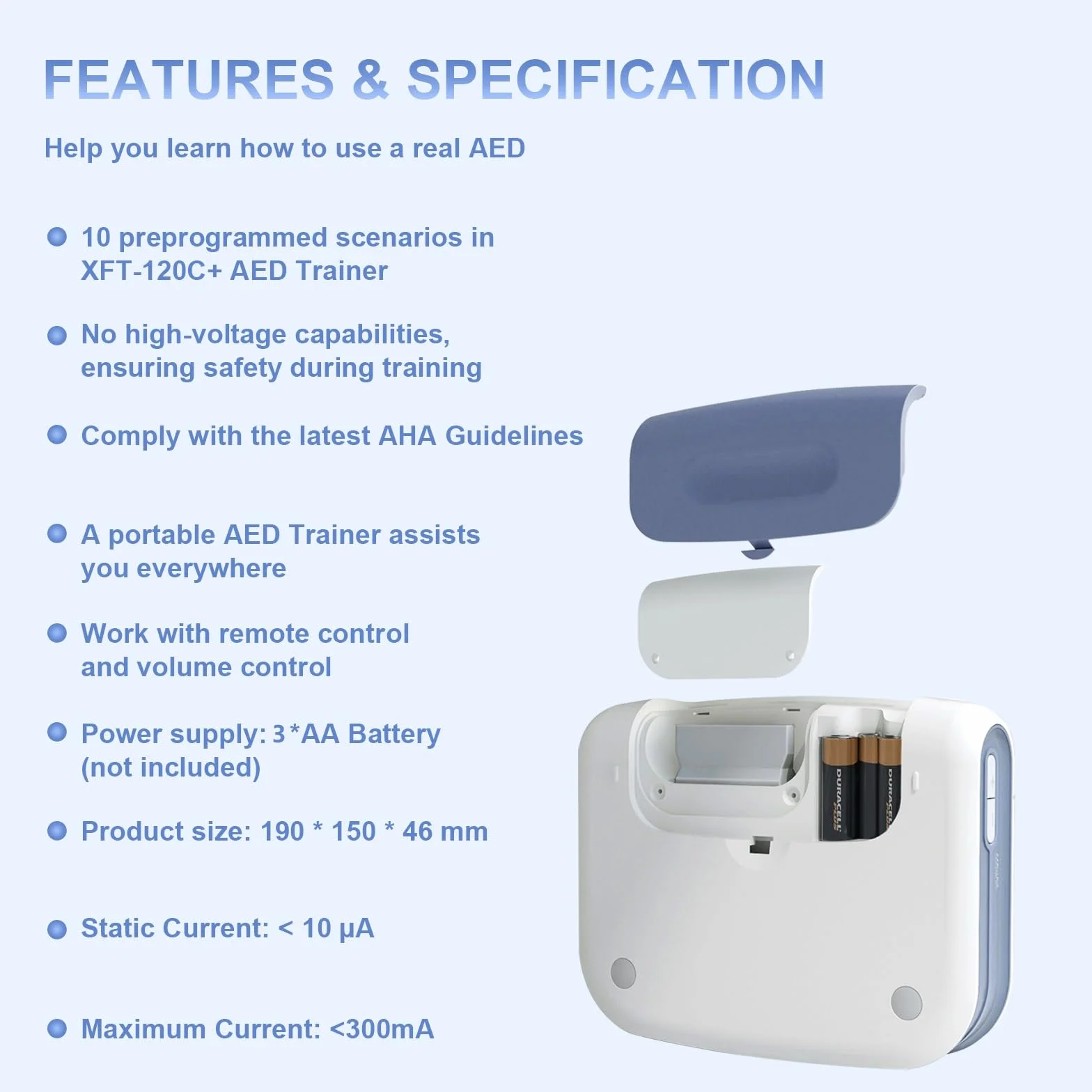 AED Trainer XFT 120C+ z instrukcjami głosowymi holenderskimi/angielskimi z pilotem