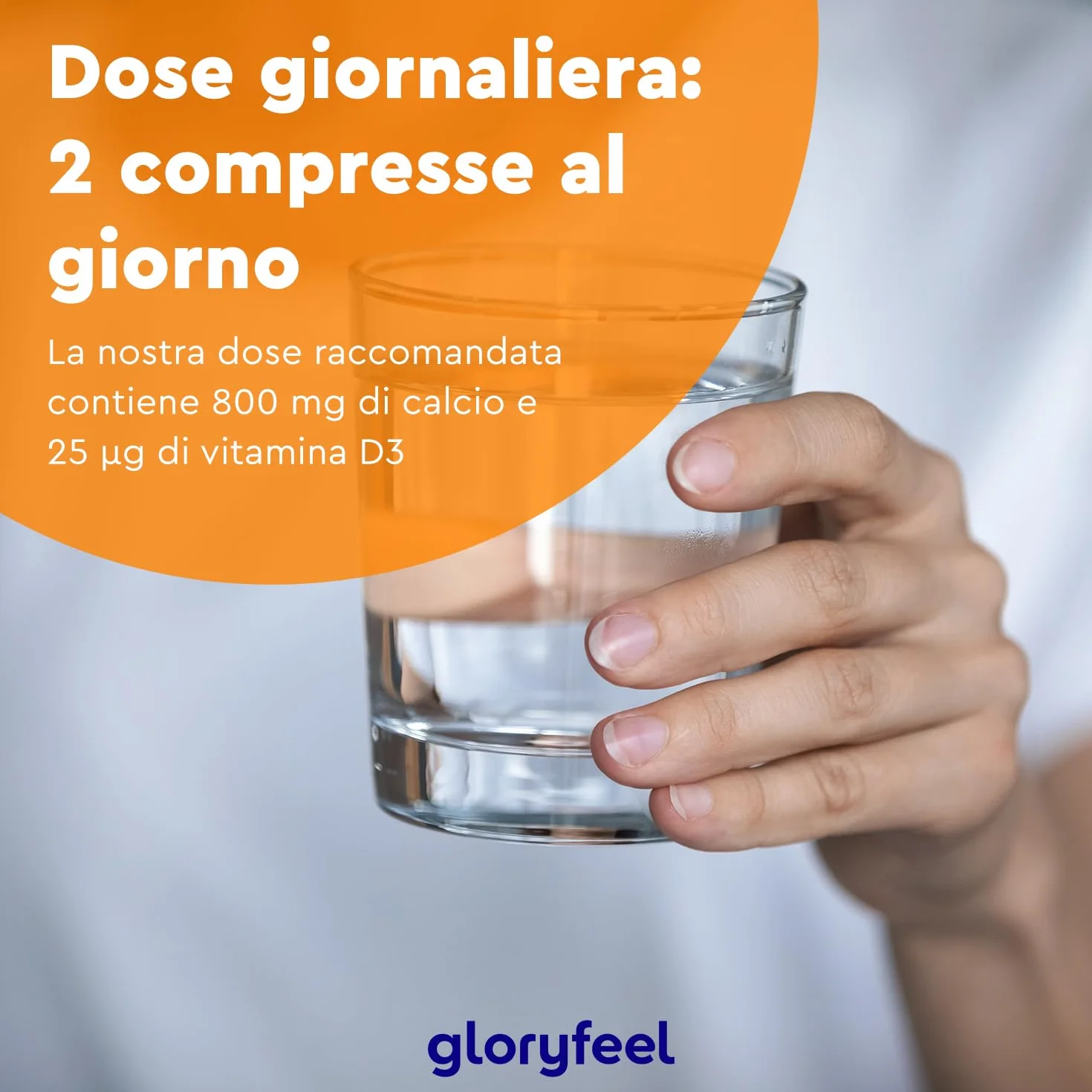 Integratore Calcio e Vitamina D3, 180 Compresse, Eletto PRODOTTO DELL'ANNO 2025, (Scorta per 3 Mesi), Calcio 800 mg e Vitamina D3 25µg, Integratore per il Supporto delle Ossa*, Senza OGM