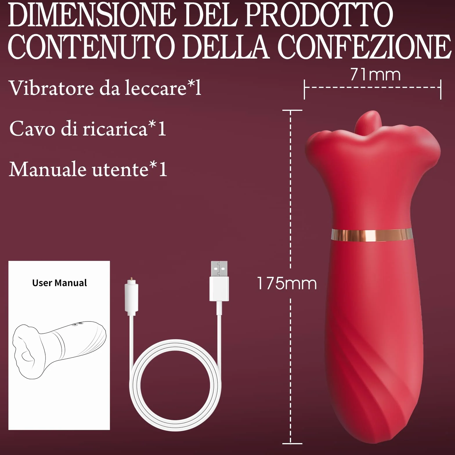 Vibratore Giocattoli Sessuali per Donne Sex Toy Solo - Vibratori per donne con 10 modalità di vibrazione e 10 modalità di leccate, vibratore per punto G con stimolazione del clitoride per Femmina