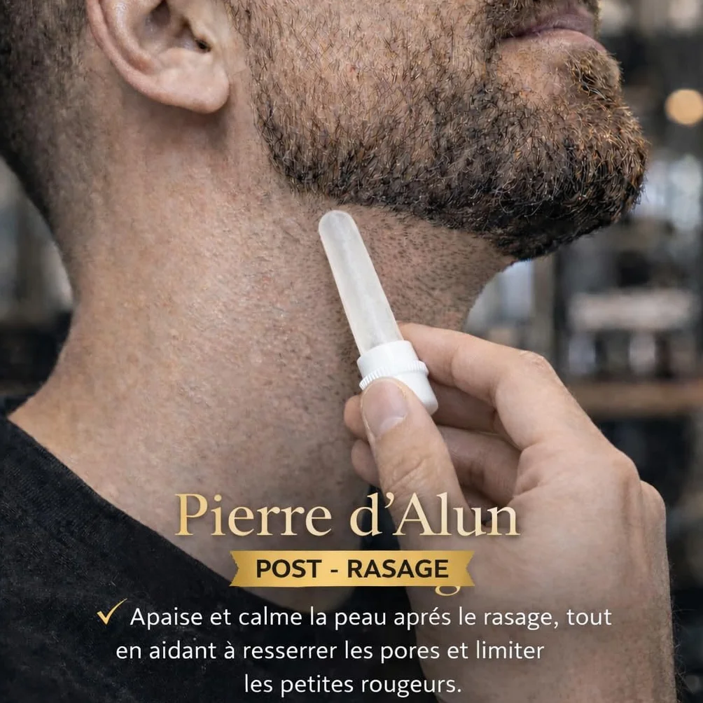 Kit da rasatura uomo - Rasoio per barba uomo/taglio a mano per barba - con 50 Lame Singole + Panno + Stick di allume + Custodia per la conservazione + Pettine guida per rasatura -NERO- BARBER TOOLS