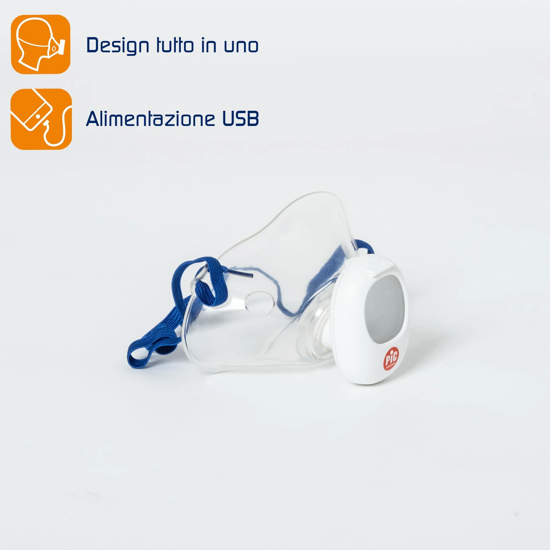 Pic Solution AirEasy On Apparecchio aerosolterapia tecnologia mesh