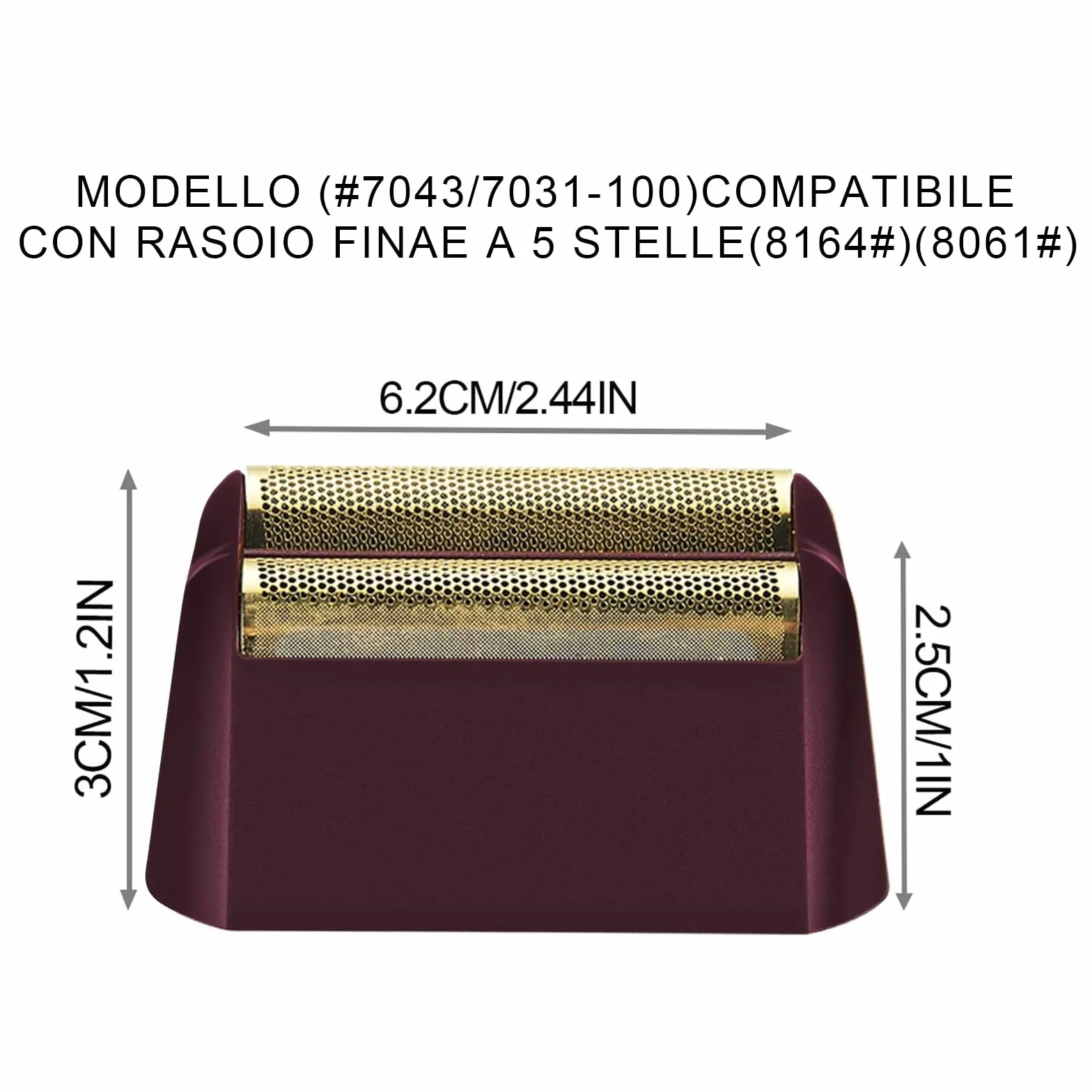 Lamina di ricambio per rasoio professionale serie 5 stelle Finale,compatibile con lamina per rasoio wahl 7031-100,7043-100 testine di ricambio,rosso 2 confezione