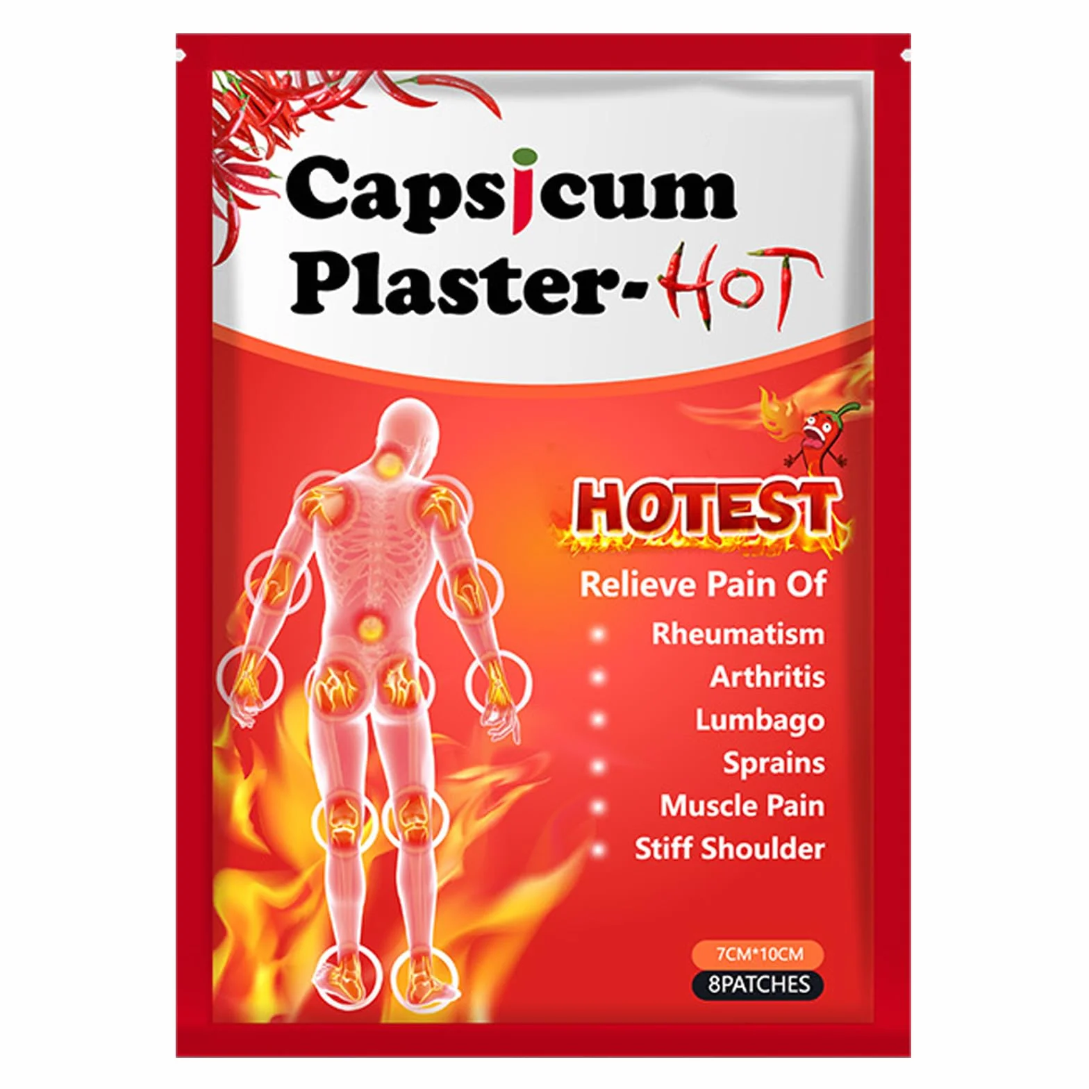 Patch termiche della Capsaicina,Patch termiche,Patch termiche di capsaicina naturale,Alleviare la tensione muscolare,Patch termiche per il corpo 40PC
