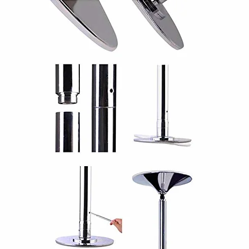 Palo per Pole Dance Regolabile in Altezza 2,24 m - 2,74 m Silver