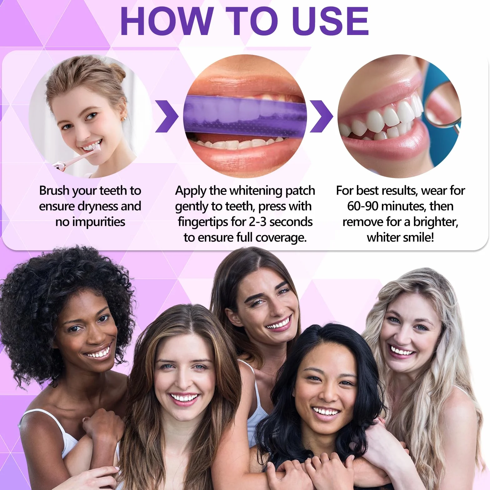 14 Paia Strisce Sbiancanti Denti Viola, Strisce Sbiancanti Denti Professionale, Sbiancamento Dentali Rapido A Casa, Rimuove Le Macchie Profonde, Ideali Sorriso Bianco E Luminoso