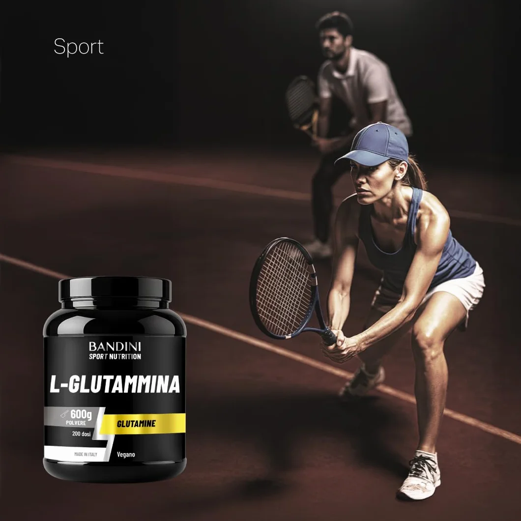 Bandini® L-Glutammina Pura in Polvere 600g - Aminoacido utile per Esercizi Fisici ad Alta Intensità - Rinforza la Massa Muscolare - Glutammina POWDER 100% Vegan