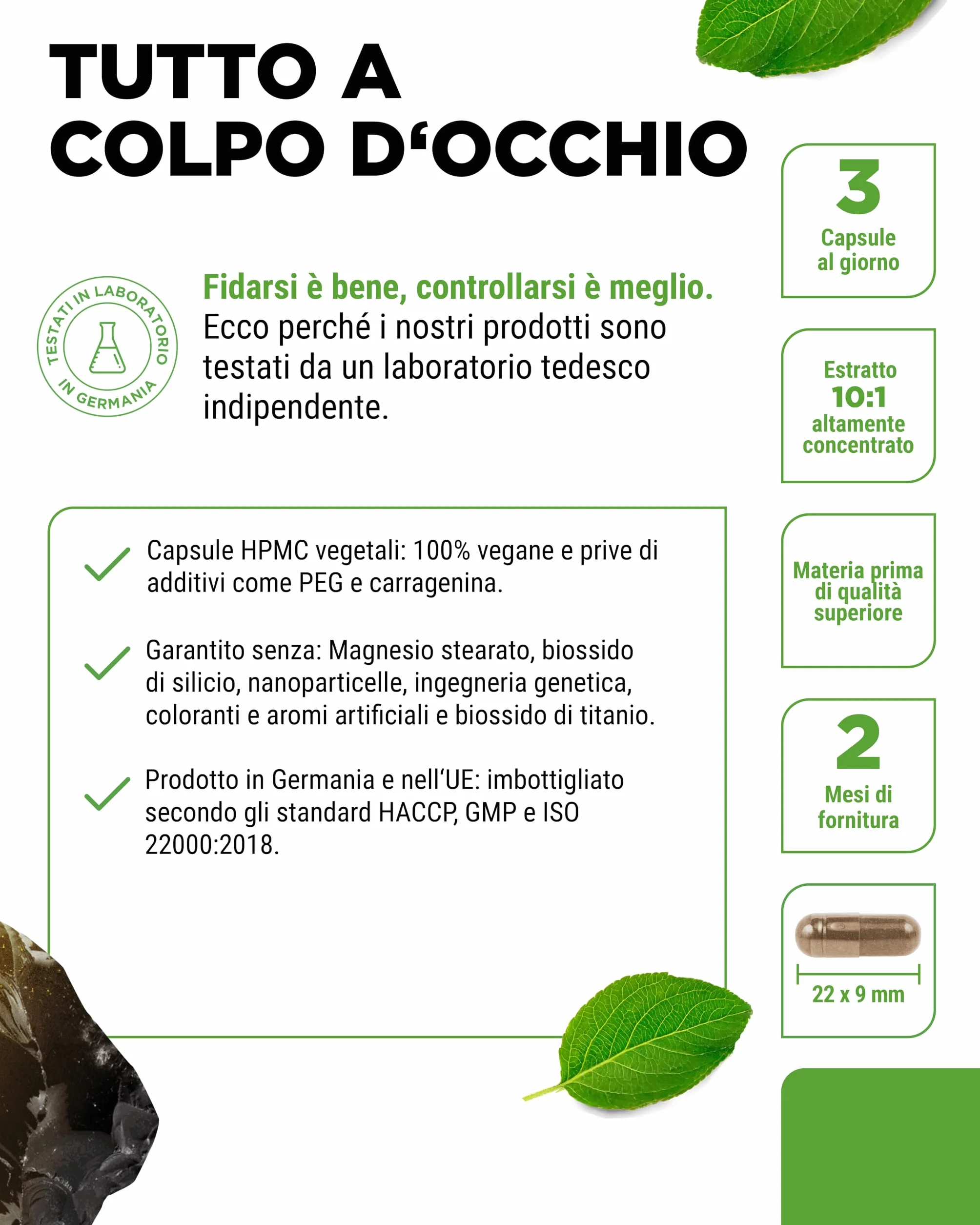 Mumijo Shilajit -180 capsule - Altamente dosato con 1500 mg per dose Giornaliera - Estratto Originale dell'Himalaya 10:1 - Senza additivi indesiderati - Vegan