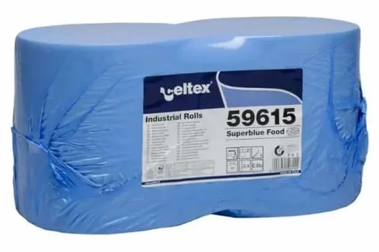 ROTOLONE DI CARTA BLU FOOD 3 VELI 500 STRAPPI CELTEX 59615 - CONFEZIONE 2 ROTOLONI