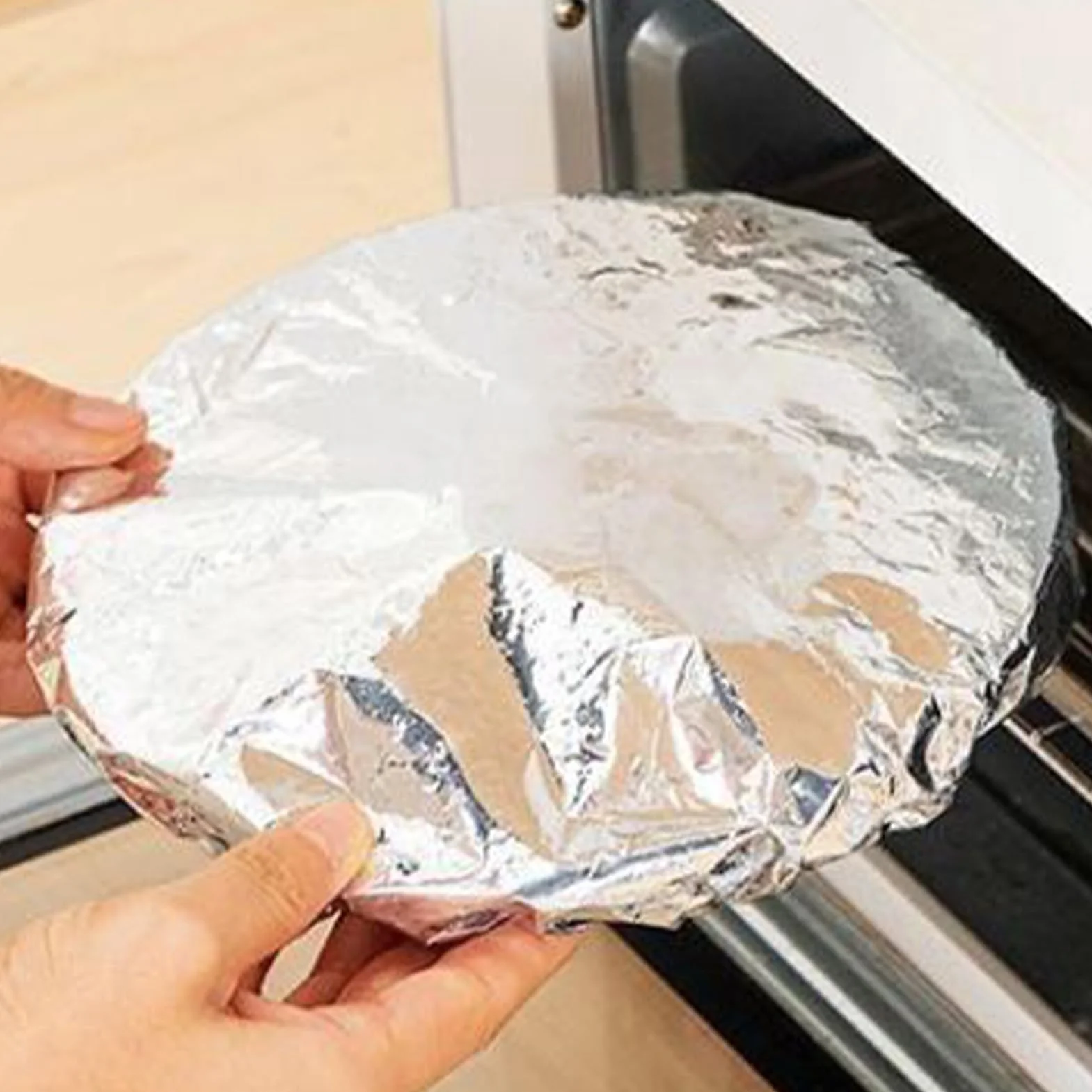 Foil Wrap Coperture in alluminio riutilizzabili 50 pezzi per alimenti sigillante termico