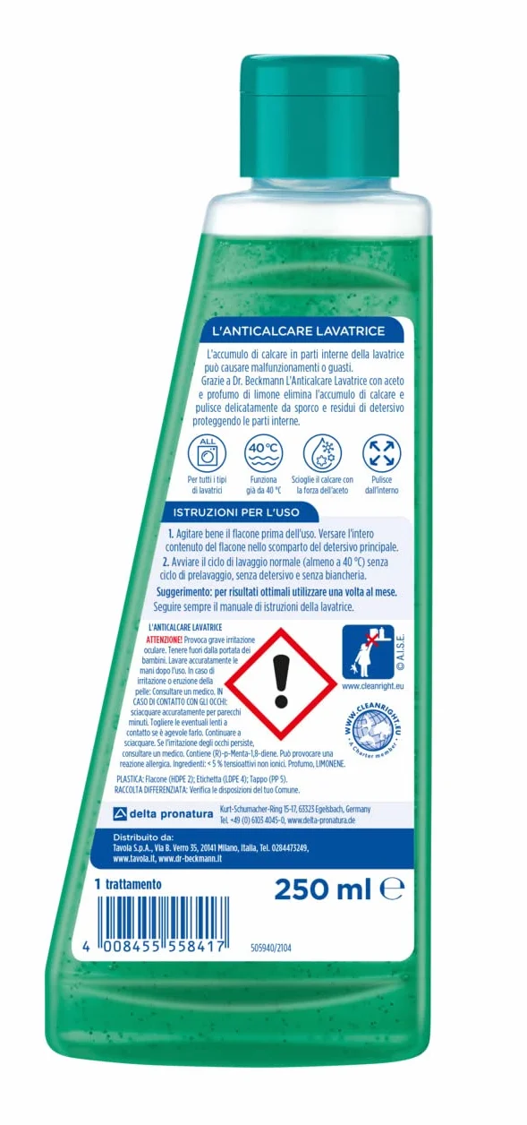 Dr. Beckmann Pulitore Lavatrice all'aceto 250 ml
