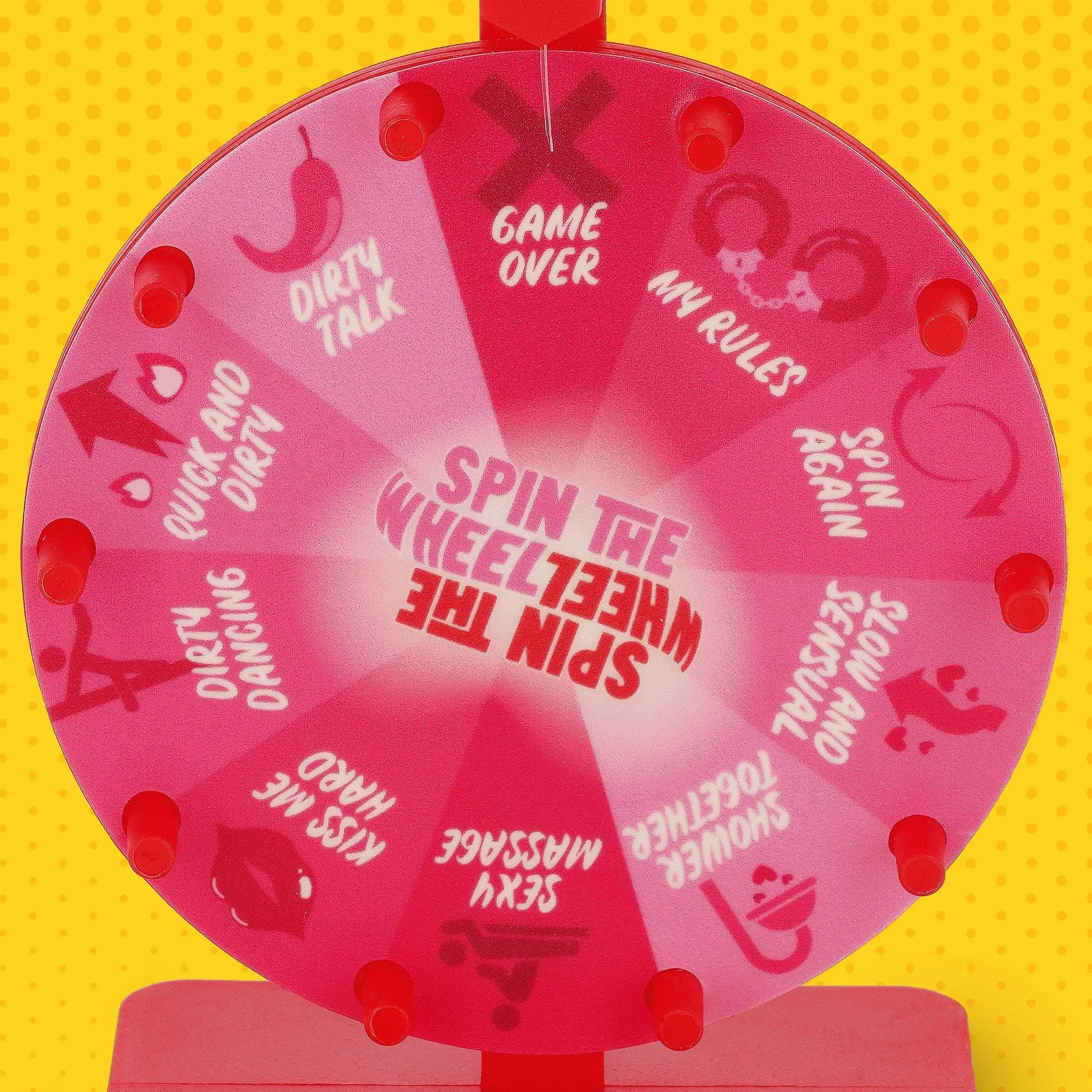 Legami - Ruota delle Risposte, Spin The Wheel, Gioco della Ruota Sexy, 10 Possibili Attività, Dettagli Luminosi al Buio