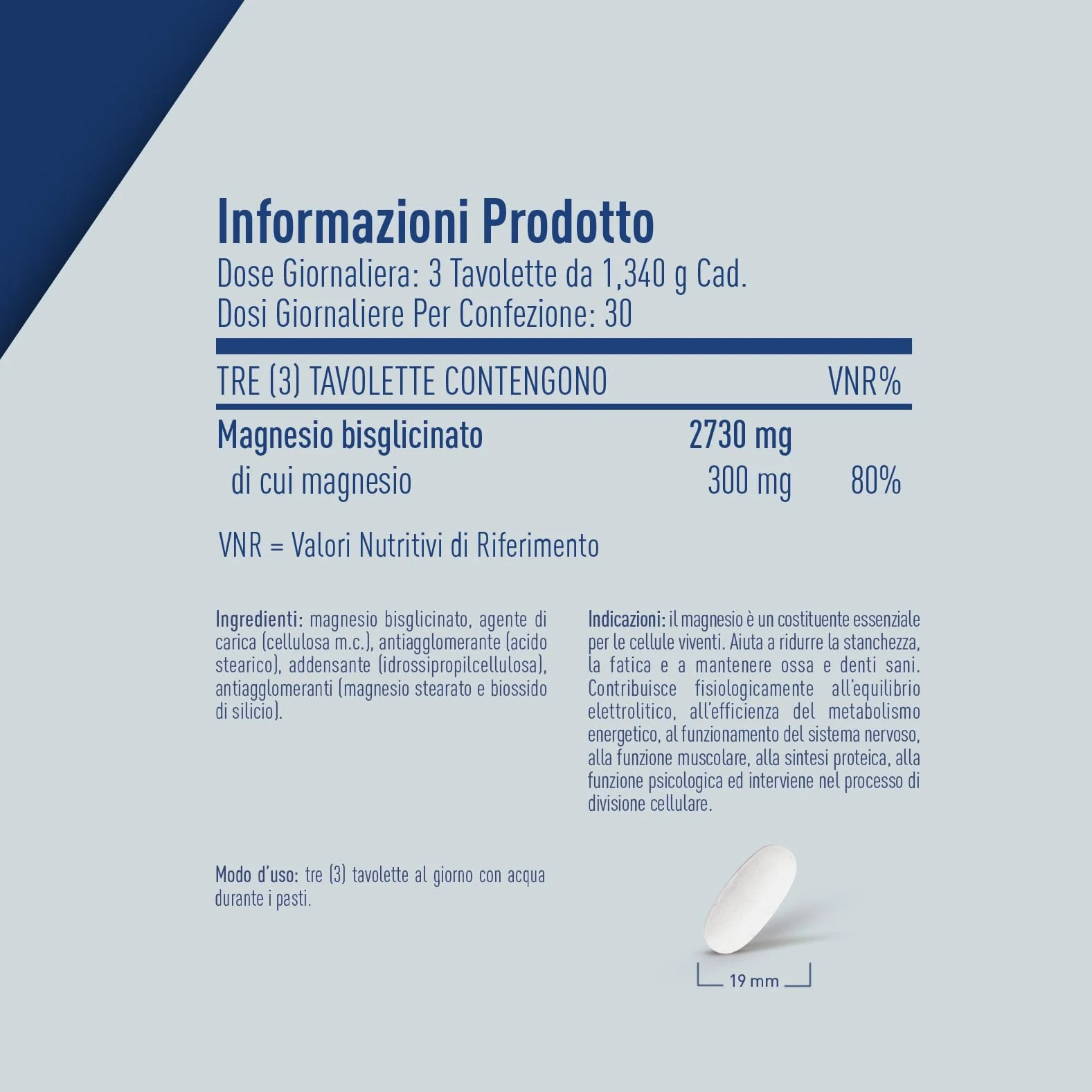 LongLife® Magnesium Bisglycinate | 100% magnesio bisglicinato | Elevata tollerabilità e biodisponibilità | Integratore di magnesio per rilassamento e stress | 90 tavolette | Vegano e senza glutine