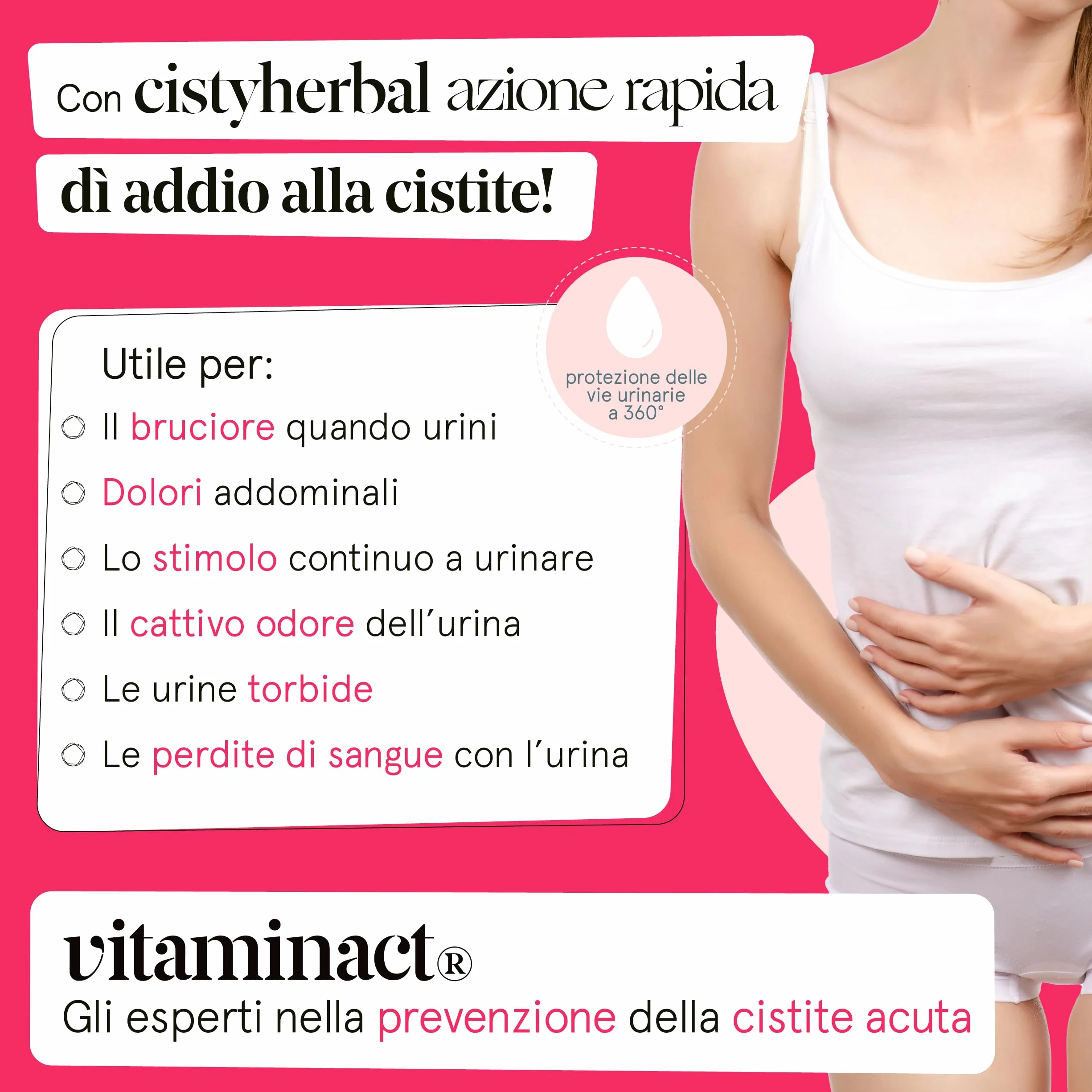 Integratore per Cistite Acuta, Candida e Infezioni delle Vie Urinarie con D mannosio Puro e Mirtillo Rosso