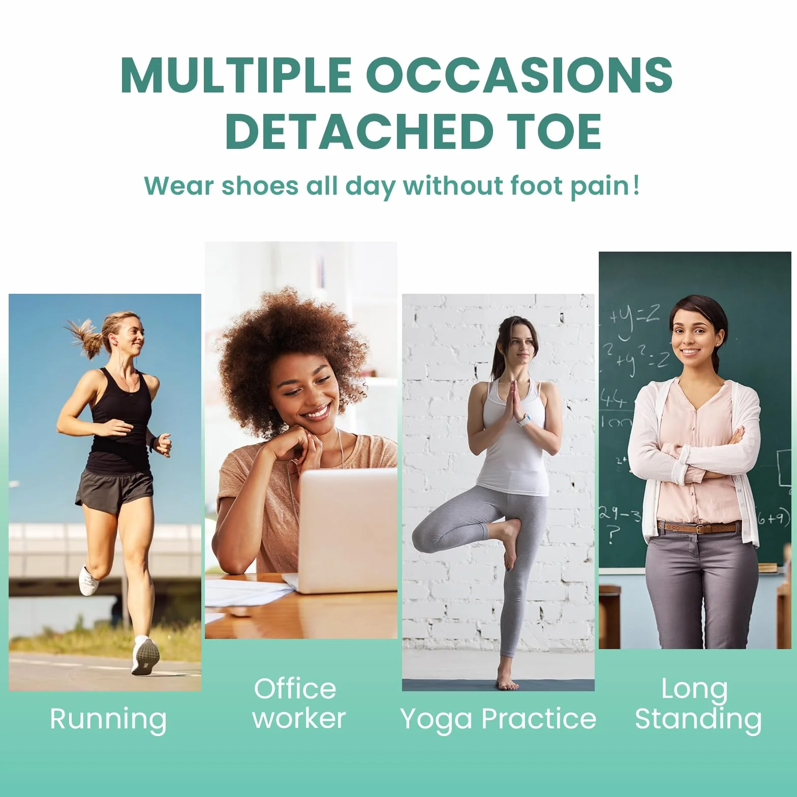 Distanziatori per dita dei piedi in gel aggiornato con Aloe Vera e silicone - Confezione 8 pezzi per raddrizzare dita sovrapposte