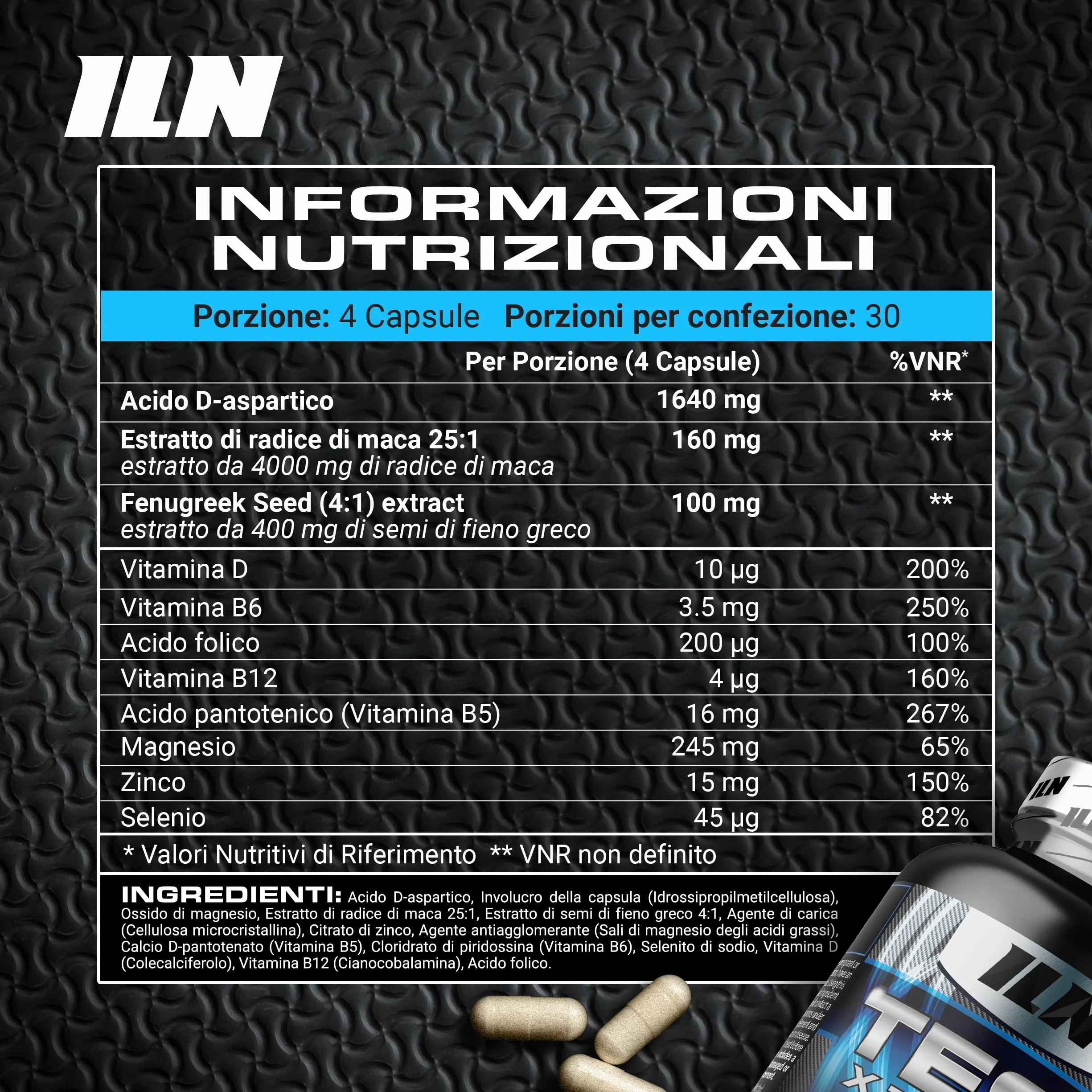 Test Xtreme Booster per Uomo – Integratore Uomo Avanzata con Acido D-Aspatico, Zinco e Magnesio – 120 Capsule Vegane