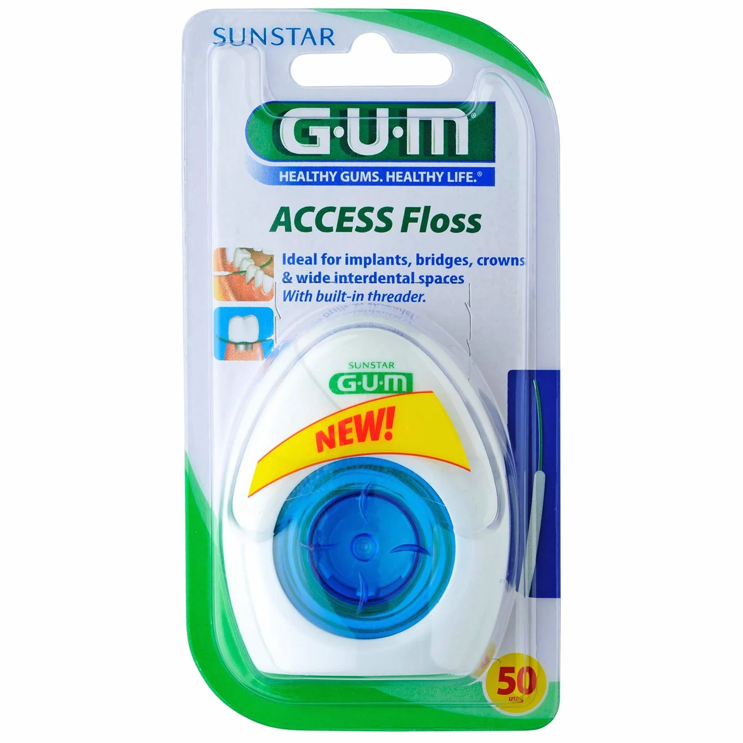 GUM ACCESS Floss per 50 applicazioni, confezione da 4 pezzi (4 pezzi)