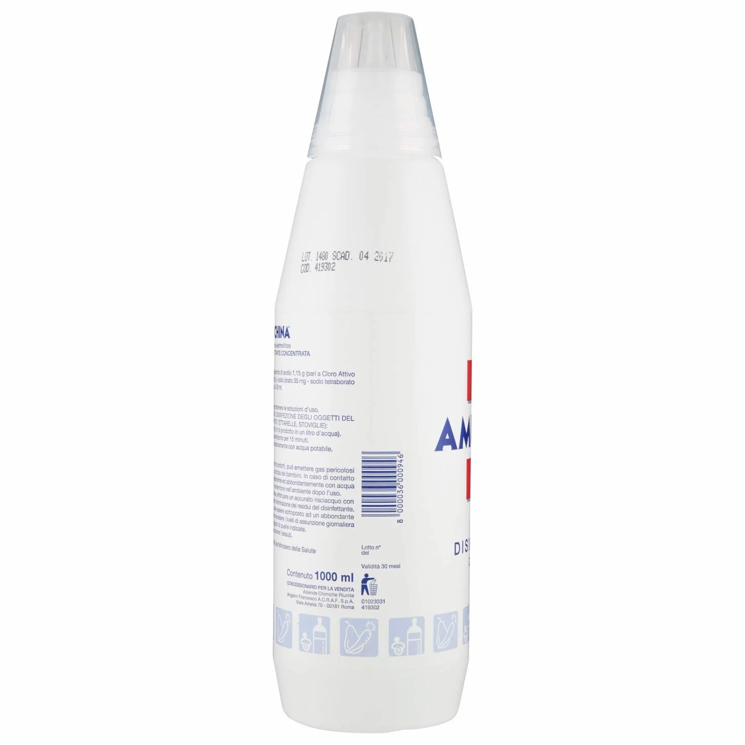 Amuchina Concentrata Soluzione Disinfettante Per Alimenti 2 X 1 L