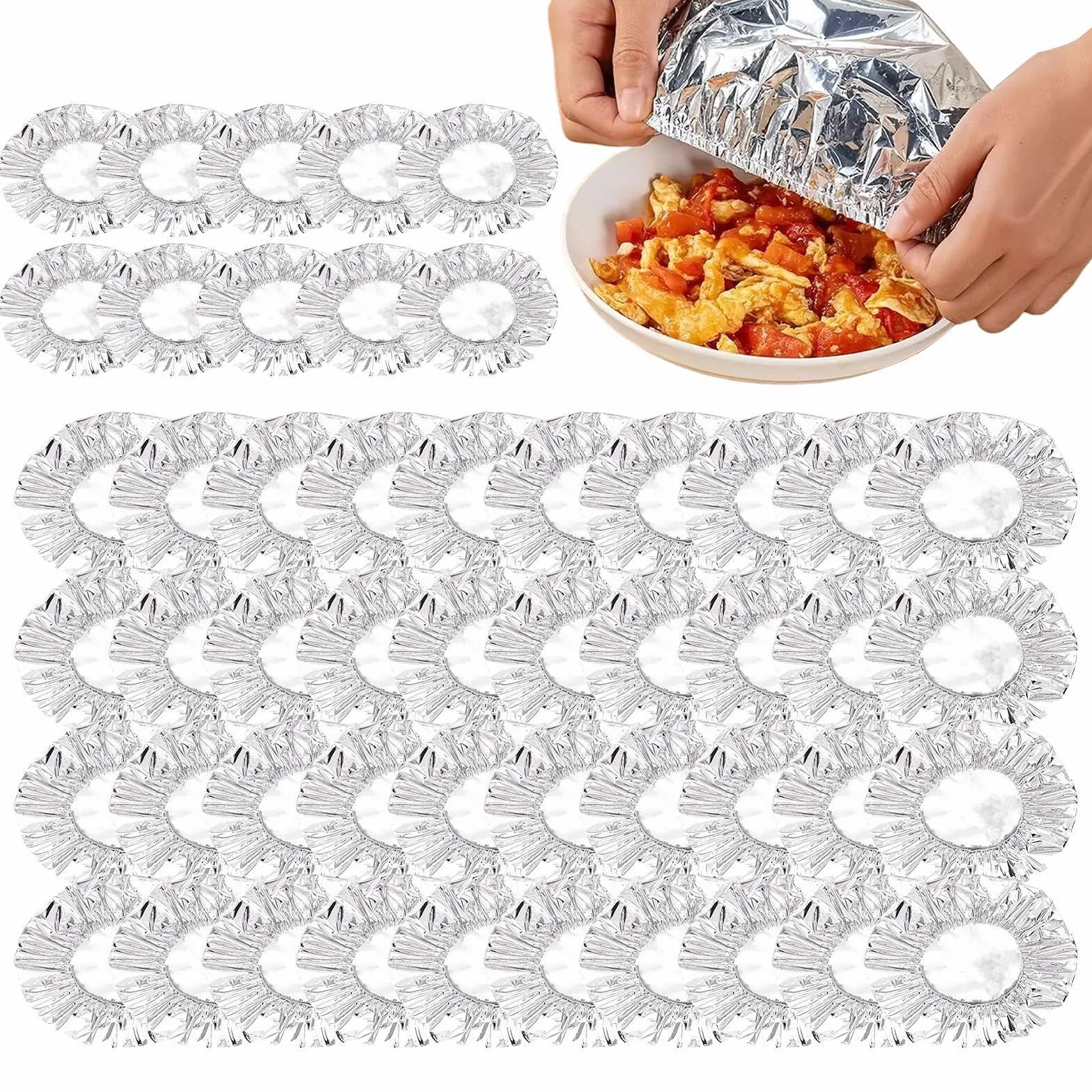 Foglio alluminio copertura isolante 50 pezzi conservazione freschezza cucina