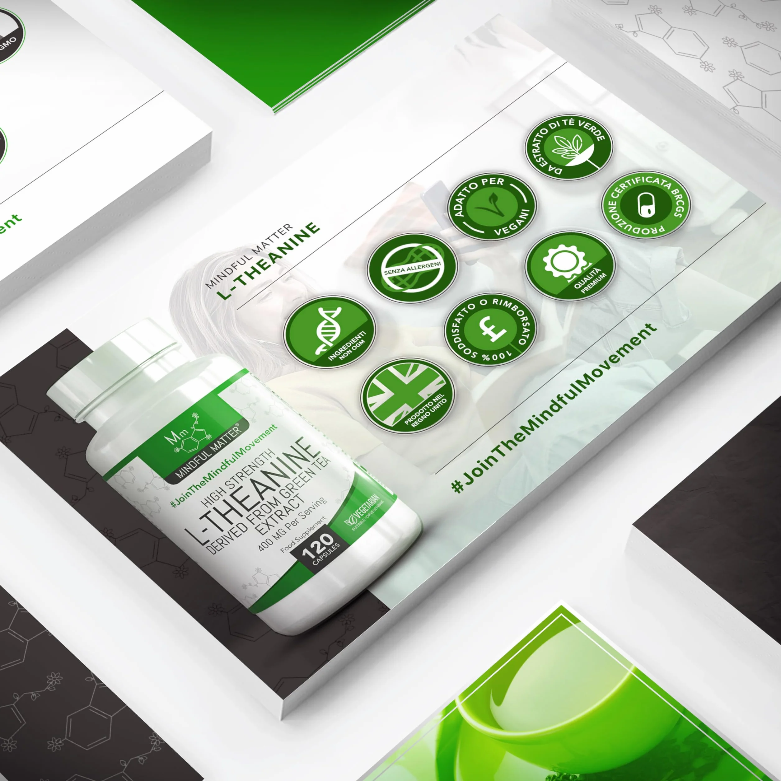 MM Teanina | 400mg di L Theanine per Dose | L Teanina Integratore ad Alta Potenza - 120 Capsule di L-Theanine da Tè Verde - | Non-OGM, Senza Glutine e Allergeni | Prodotto nel Regno Unito