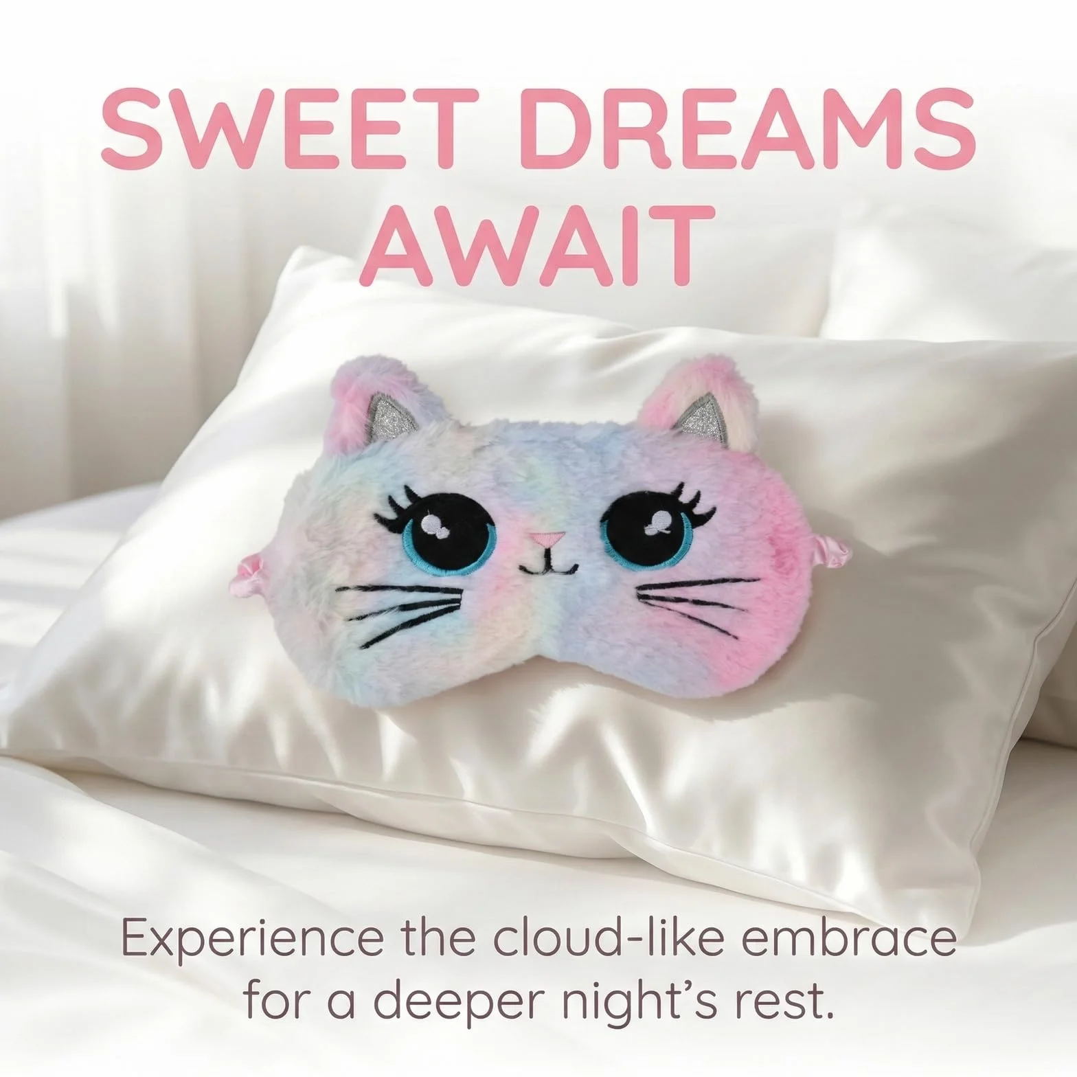 2 mascherine per dormire per bambini, graziose forme di animali, maschera per gli occhi in morbido peluche, adatta per ragazzi e ragazze, per viaggi, per dormire a pranzo e come accessorio per feste