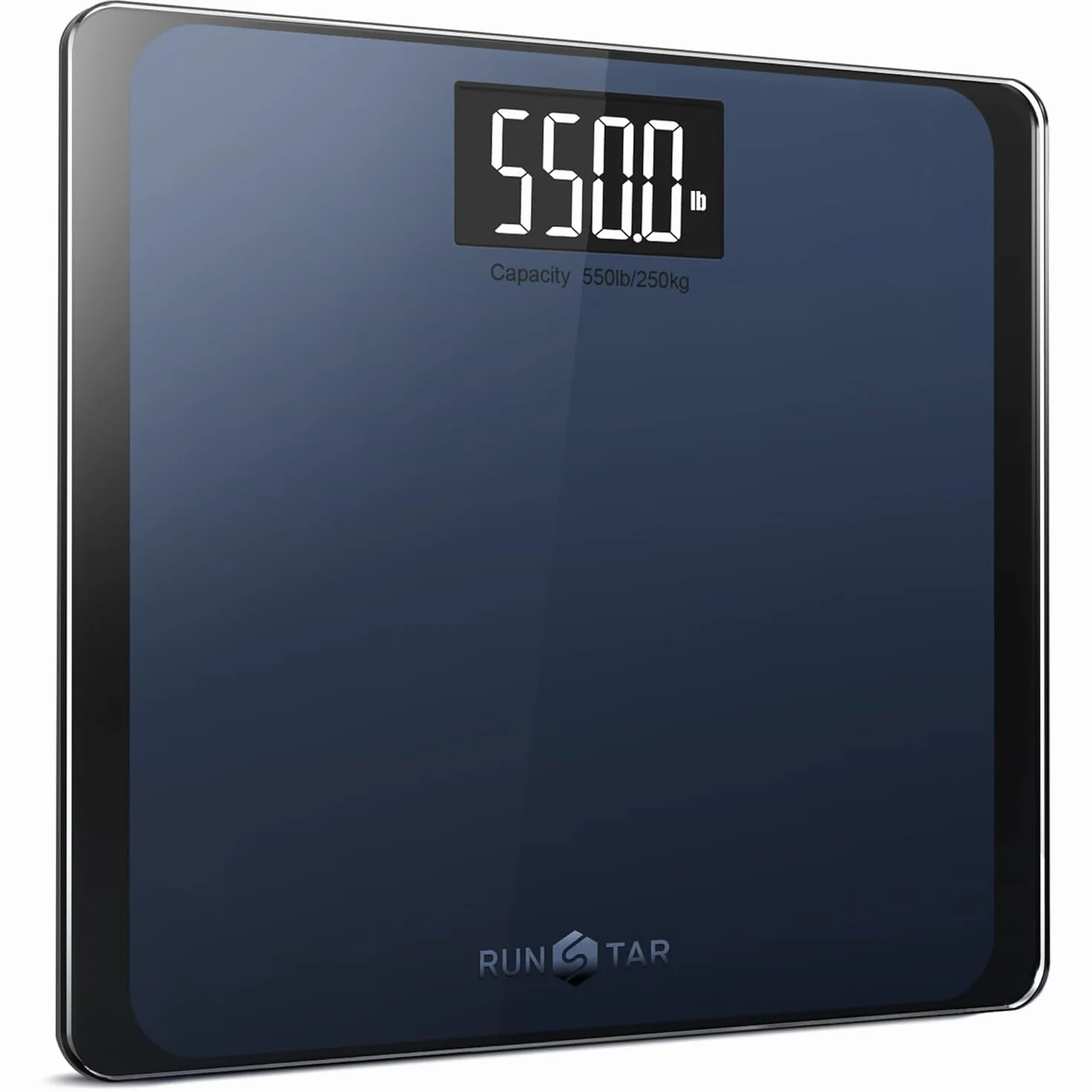 RunStar Bilancia Pesapersone Digitale 250kg Piattaforma Ultra Ampia Display LCD Alta Precisione