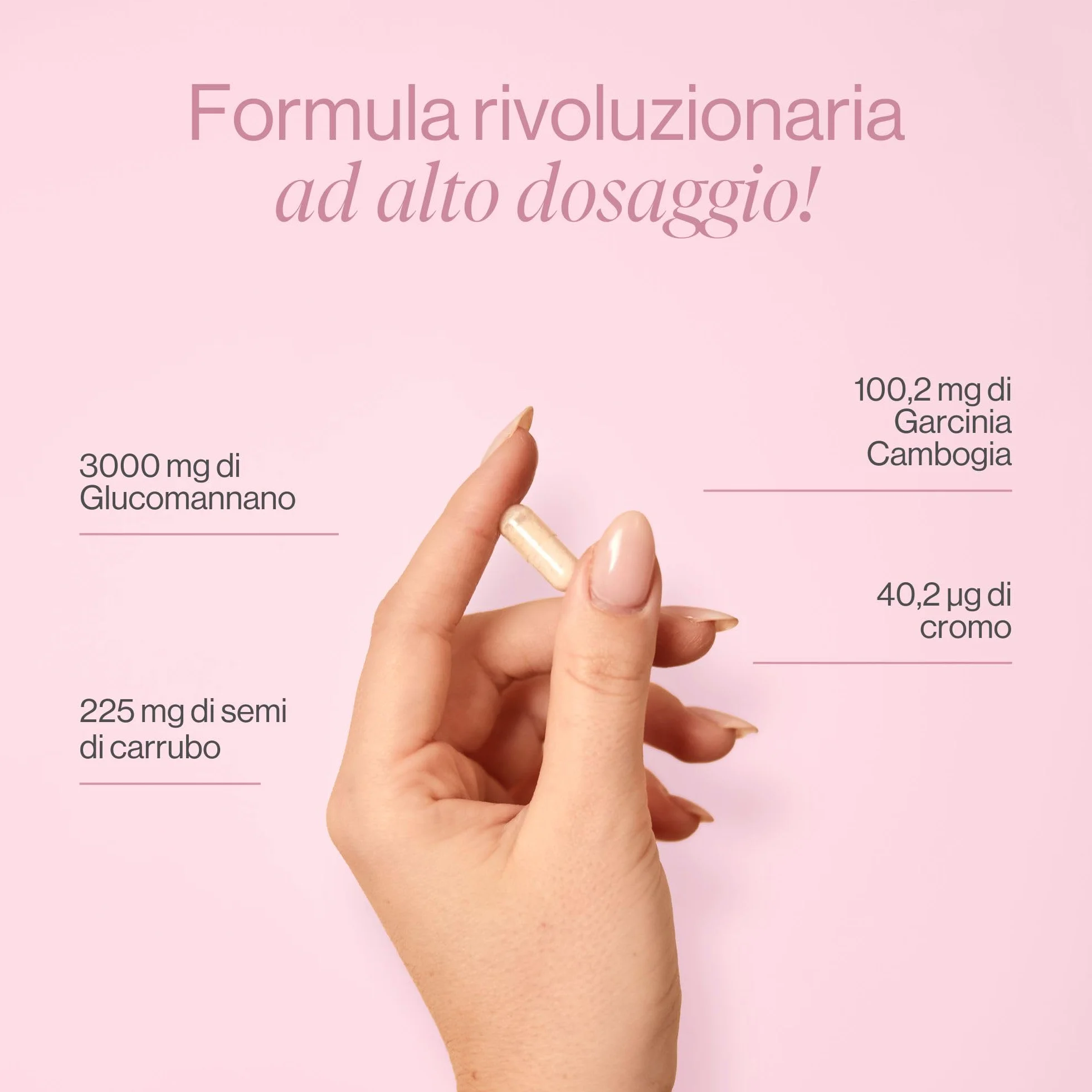 Glucomannano Konjac 3000 mg Capsule Alto Dosaggio con Cromo Garcinia Cambogia Carrubo Vegano 180 Capsule