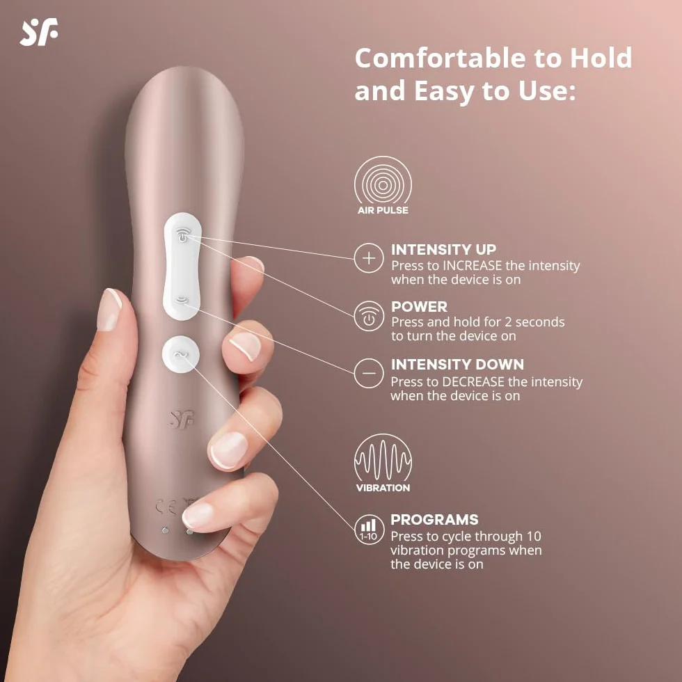 Satisfyer Pro 2 Plus Vibratore per Donna Professionale | Stimolazione Clitoridea silenziosa e potente con Tecnologia Liquid-Air | Vibratore con Vibrazione e Push | Sex Toys