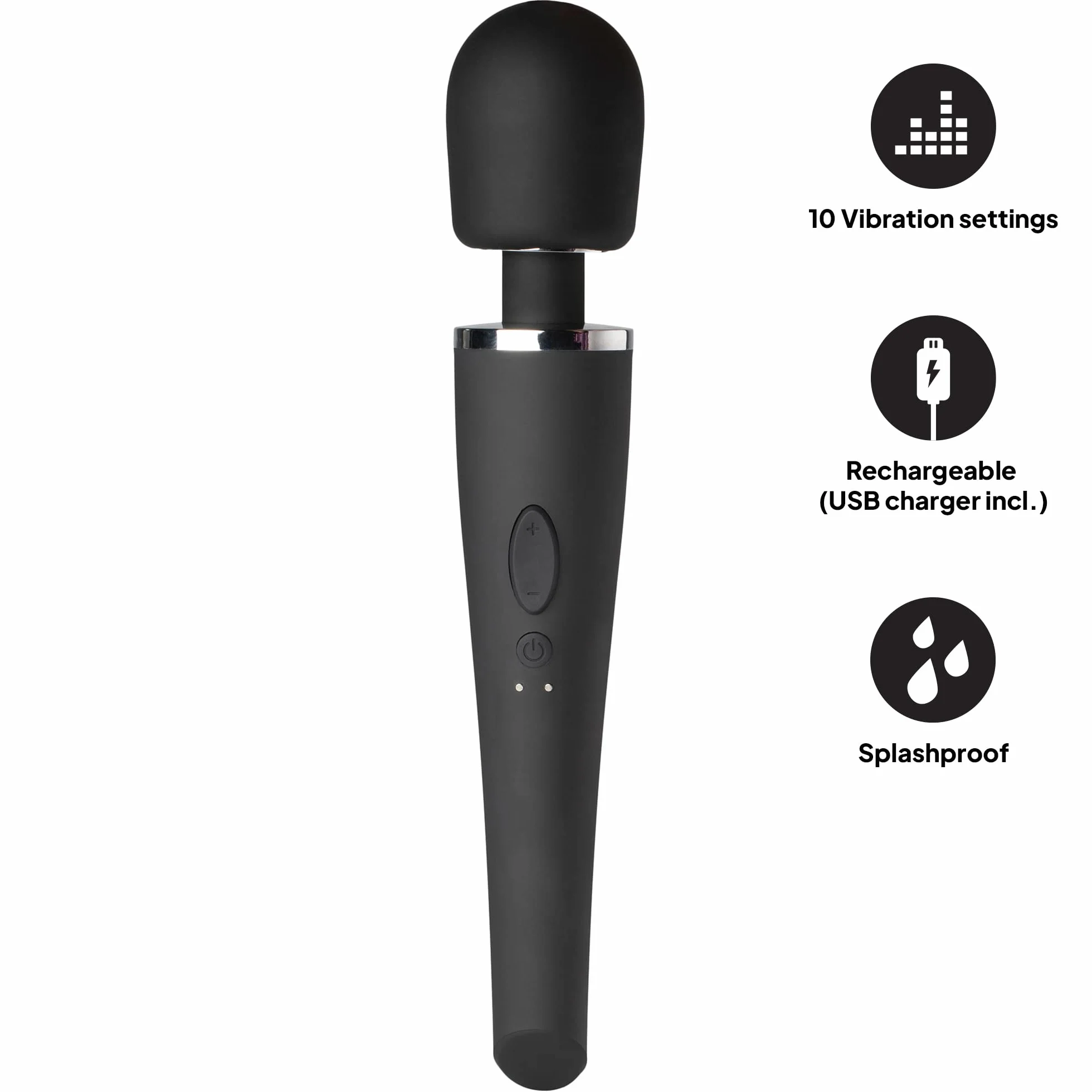 Sinful Vibratore a bacchetta sessuale Luxy extra potente, vibratore magico, silenzioso, a prova di spruzzi, vibabratore per massaggio senza fili, per donne, con 10 impostazioni di vibrazione