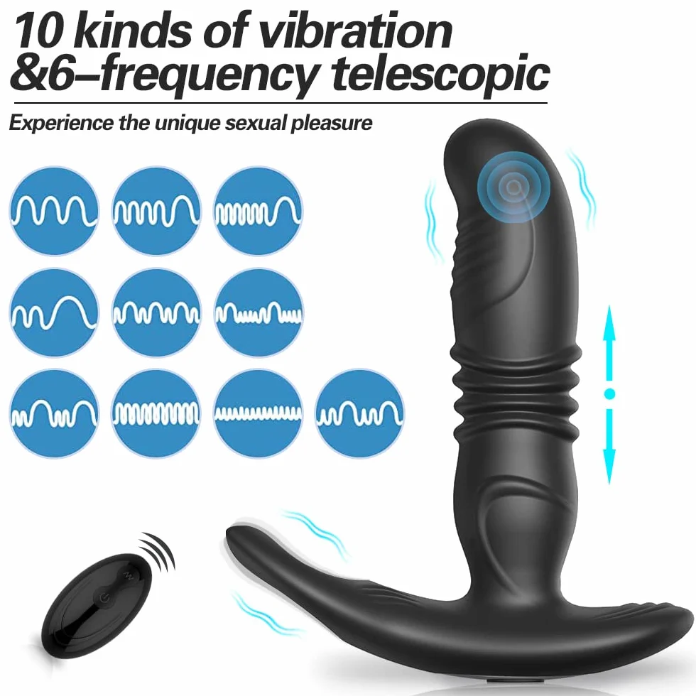 massaggiatore prostatico,prostata vibratore, stimolatore prostatico con 10 modalità di vibrazione