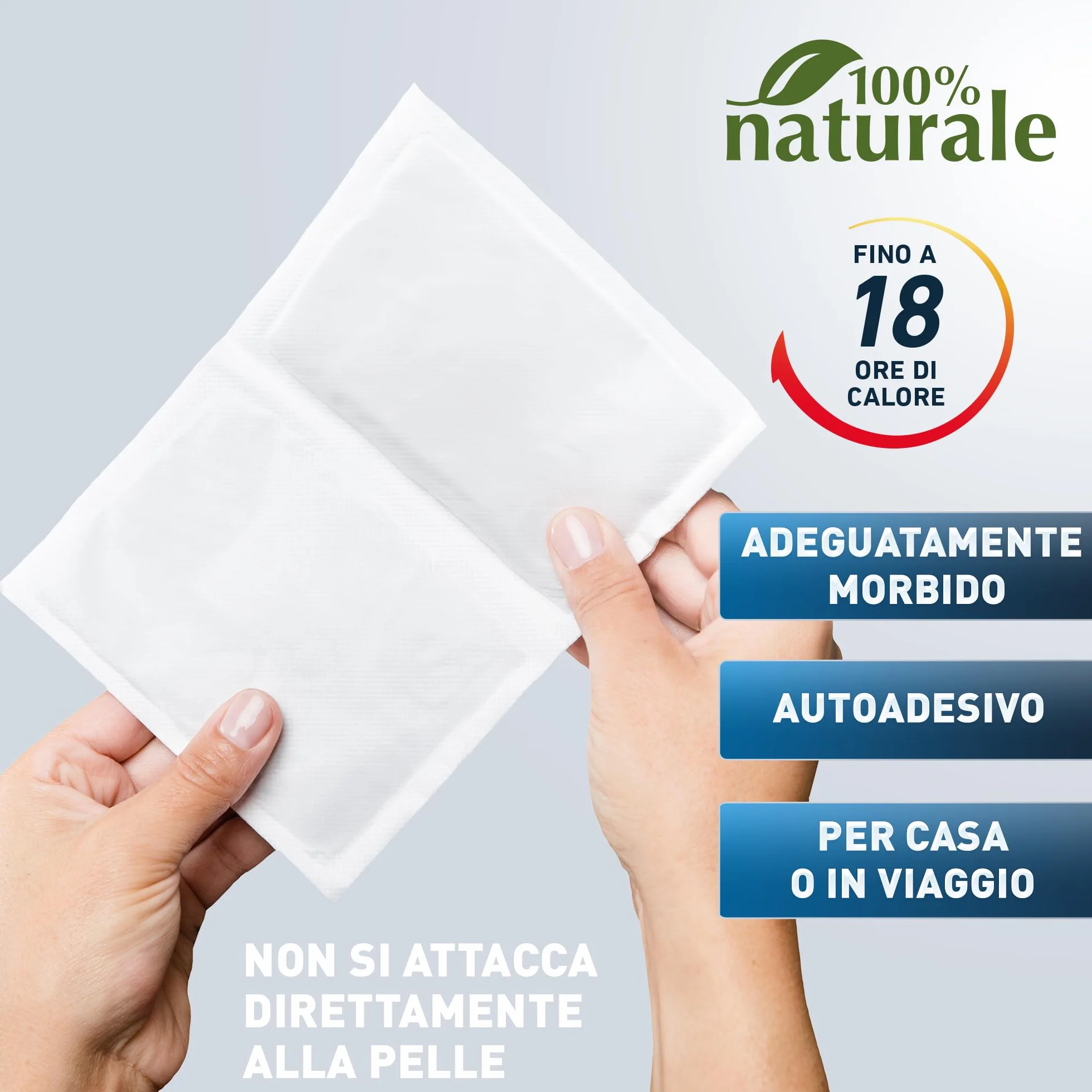 THE HEAT COMPANY Scalda-Schiena XL - EXTRA CALDO - adesivo - Scaldacorpo XL - 18 ore di piacevole calore - pronti all'uso - autoriscaldante - puro naturale - 3 pezzi