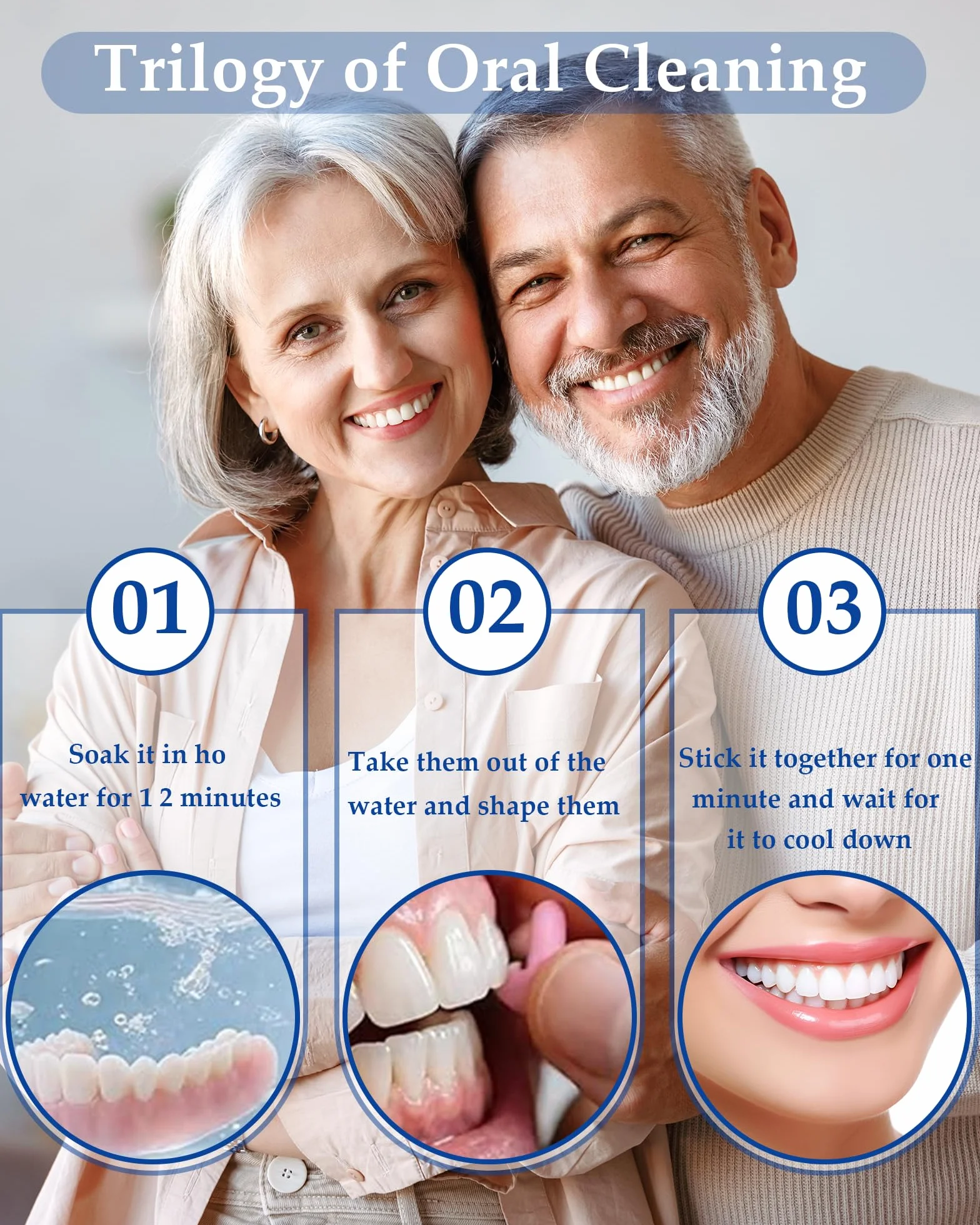 2 Paia Protesi Dentale Universale Faccette Dentali Sorriso Cosmetico Denti Finti Autoadesivi Dentiera Finta Naturale Provvisoria