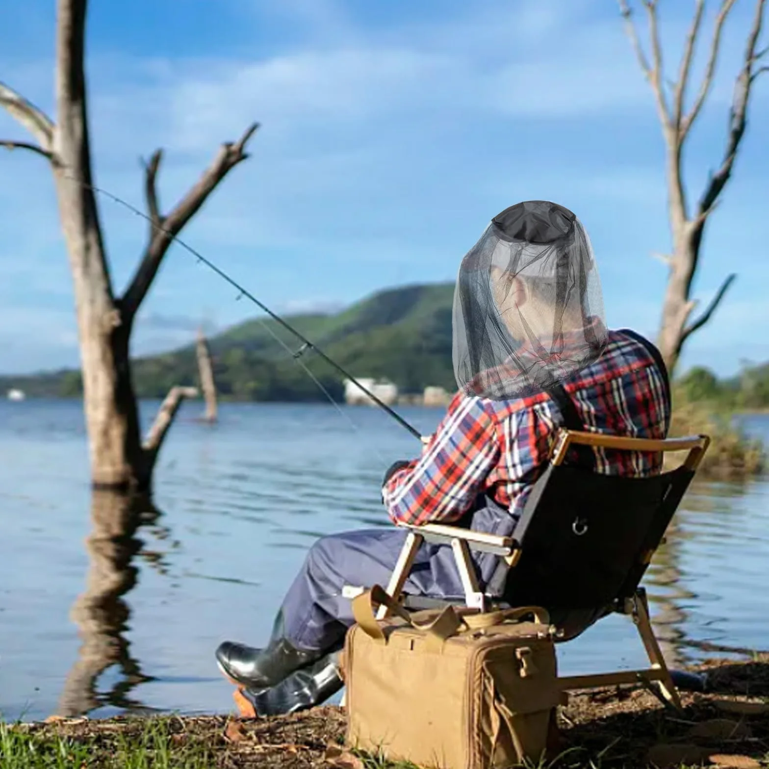 DALAETUS 6 Pezzi Zanzariera Cappello, Rete per Insetti a Maglia Fine, Antimalvagio per Outdoor, Pesca, Campeggio
