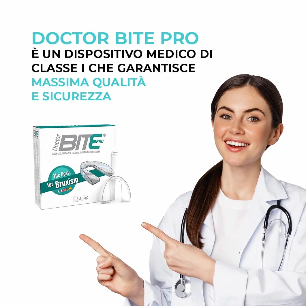 Doctor Bite Pro Bite Dentale Automodellante per Bruxismo, Dispositivo Medico CE, Protezione Denti Notte, Made in Italy