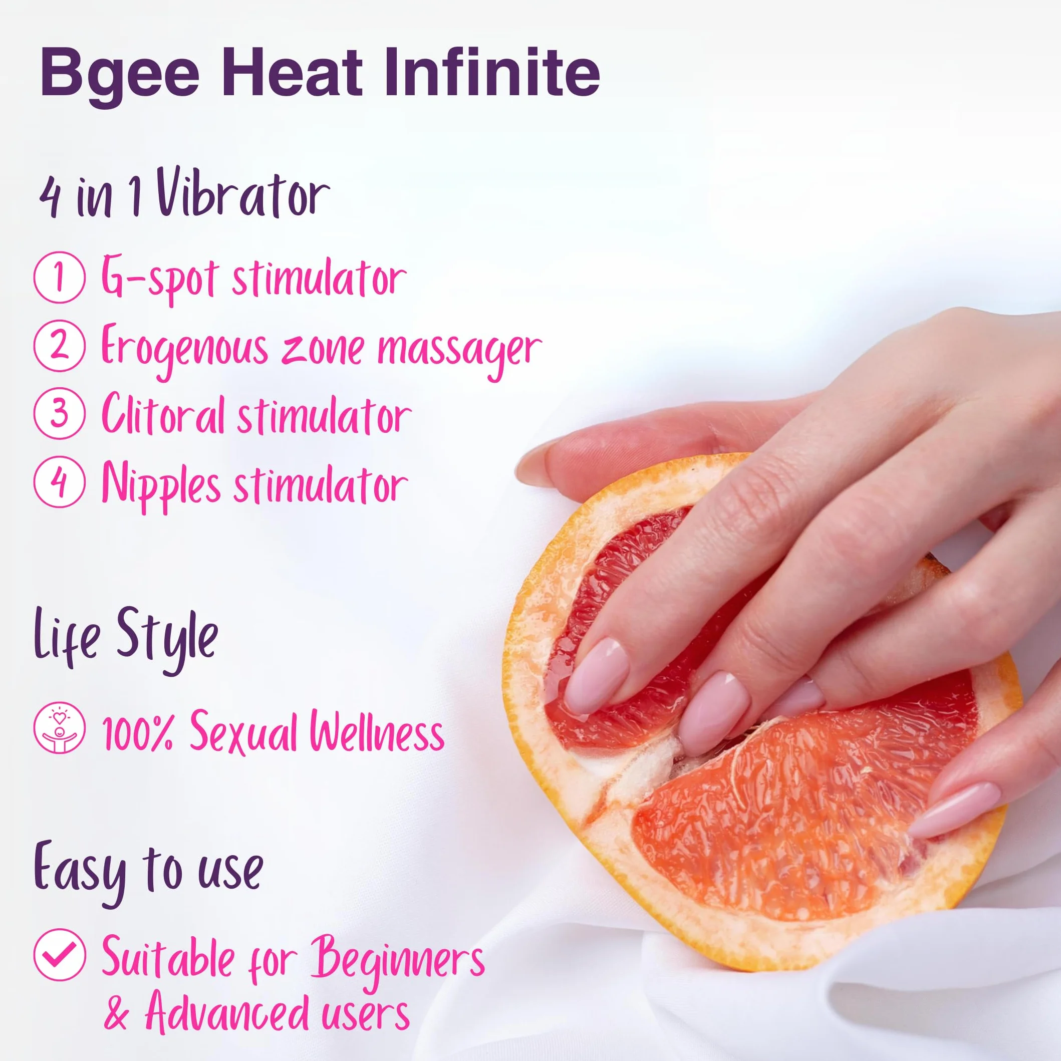 B SWISH - BGEE HEAT INFINITE DELUXE SILICONE RECHARGEABLE VIBRATOR SWEET LAVENDER