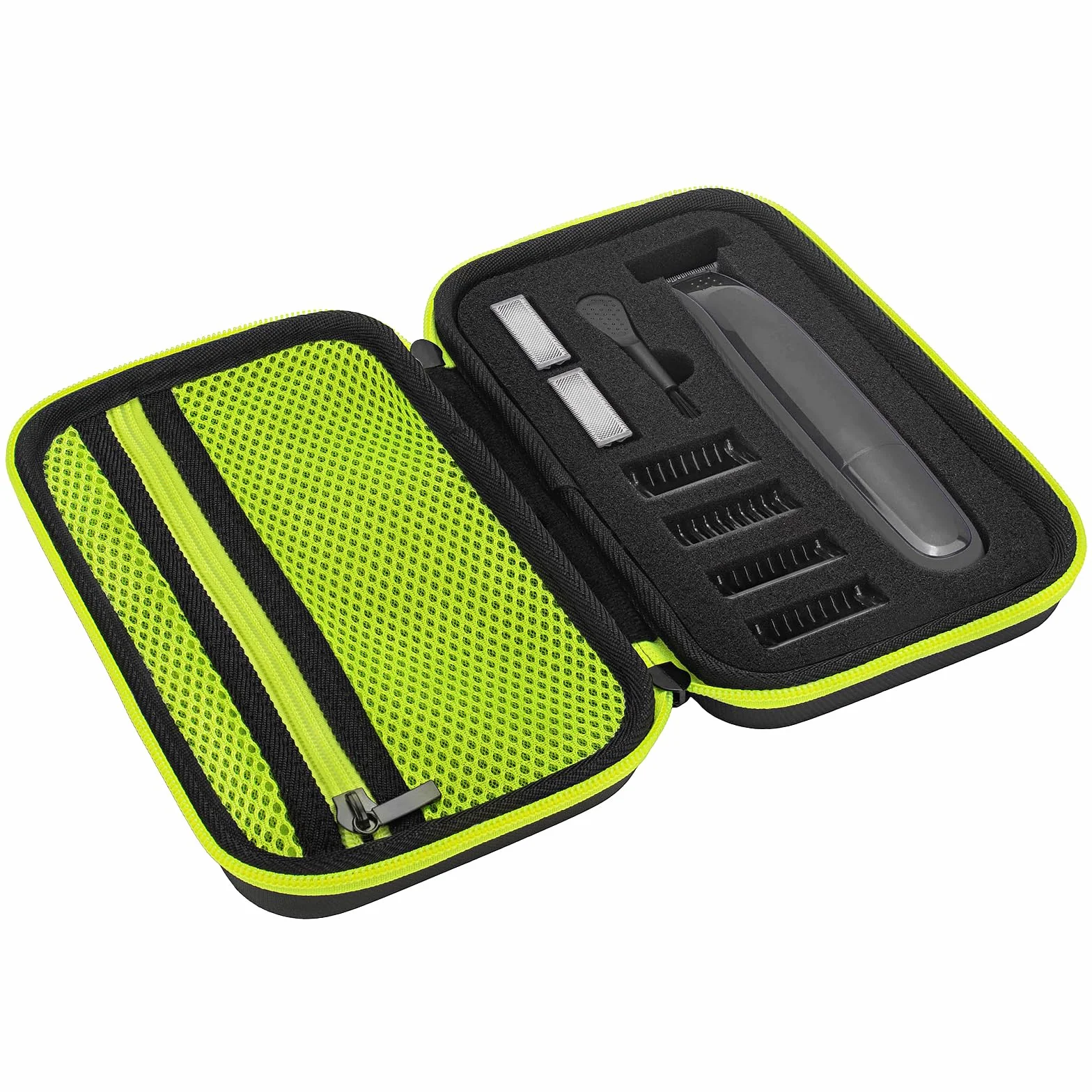 Yinke - Custodia per Philliips O Blade QP2530/30, QP2630/30, QP2520/30, QP2520/65 rasoio elettrico con spugna, custodia rigida da viaggio, colore: Verde One PC