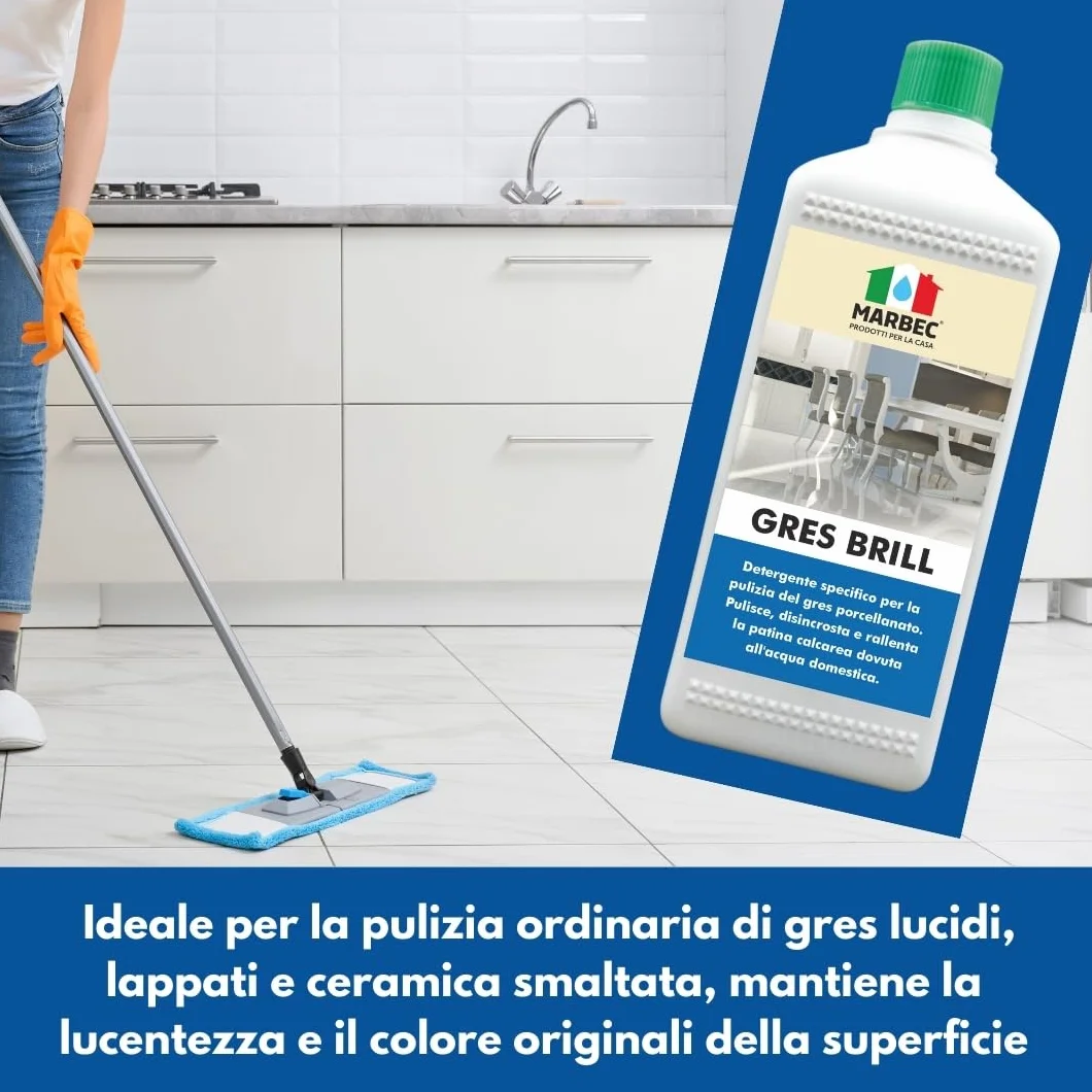 MARBEC GRES BRILL 1LT Detergente per Gres Porcellanato