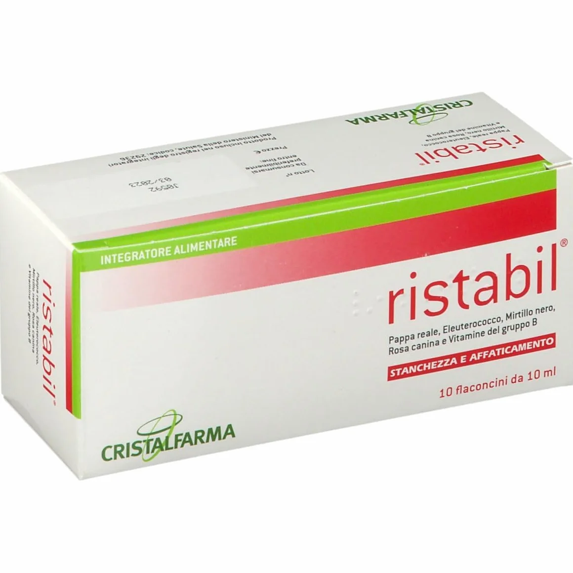 Integratore Alimentare per Affaticamento Fisico e Mentale Ristabil 10 Flaconcini 10 ml