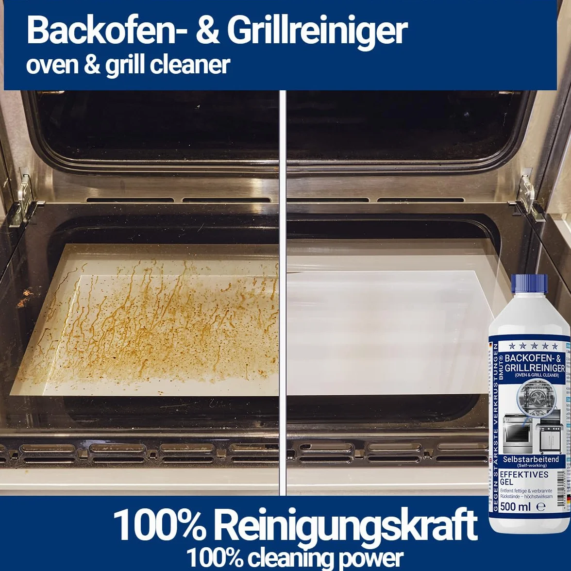 Detergente per forno extra forte 1000ml gel pasta con pennello autopulente 2x500ml