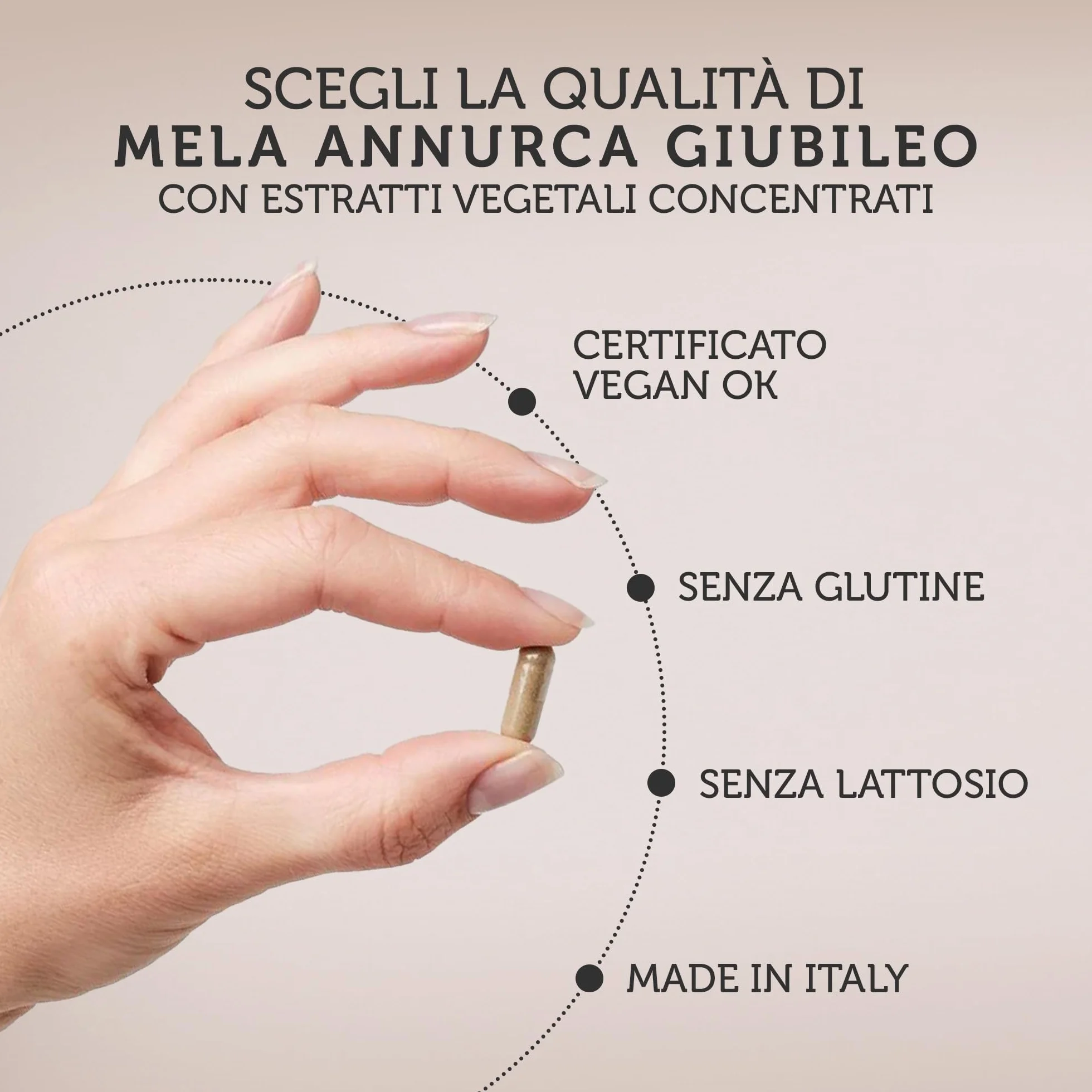 Integratore 100% naturale con MELA ANNURCA Aglio e Melograno - BENESSERE CARDIOVASCOLARE - 50 Capsule