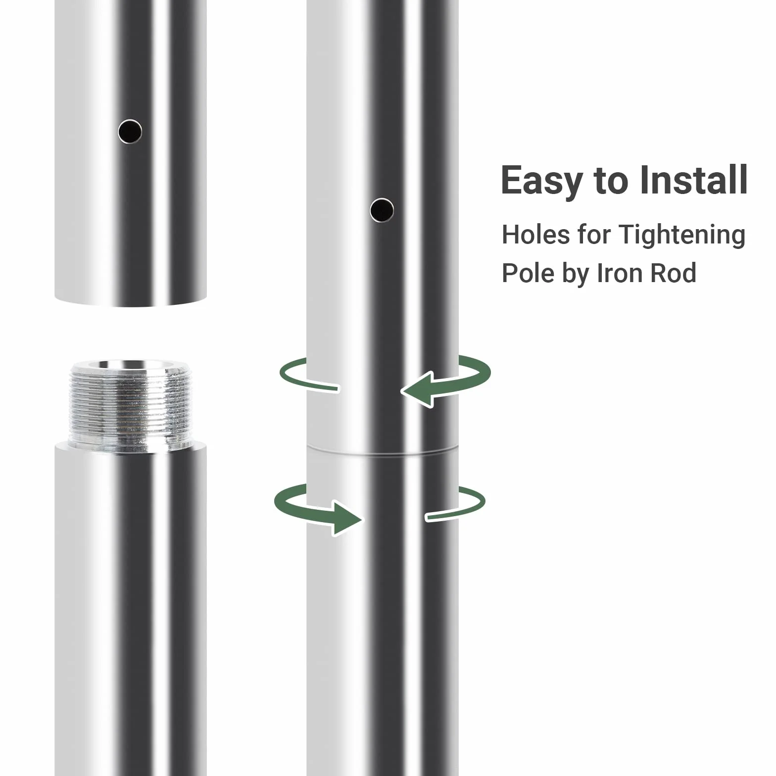 Leogreen 125mm Pole Dance Estensione, barra da pole dance, diametro 45 mm, altezza extra, accessori