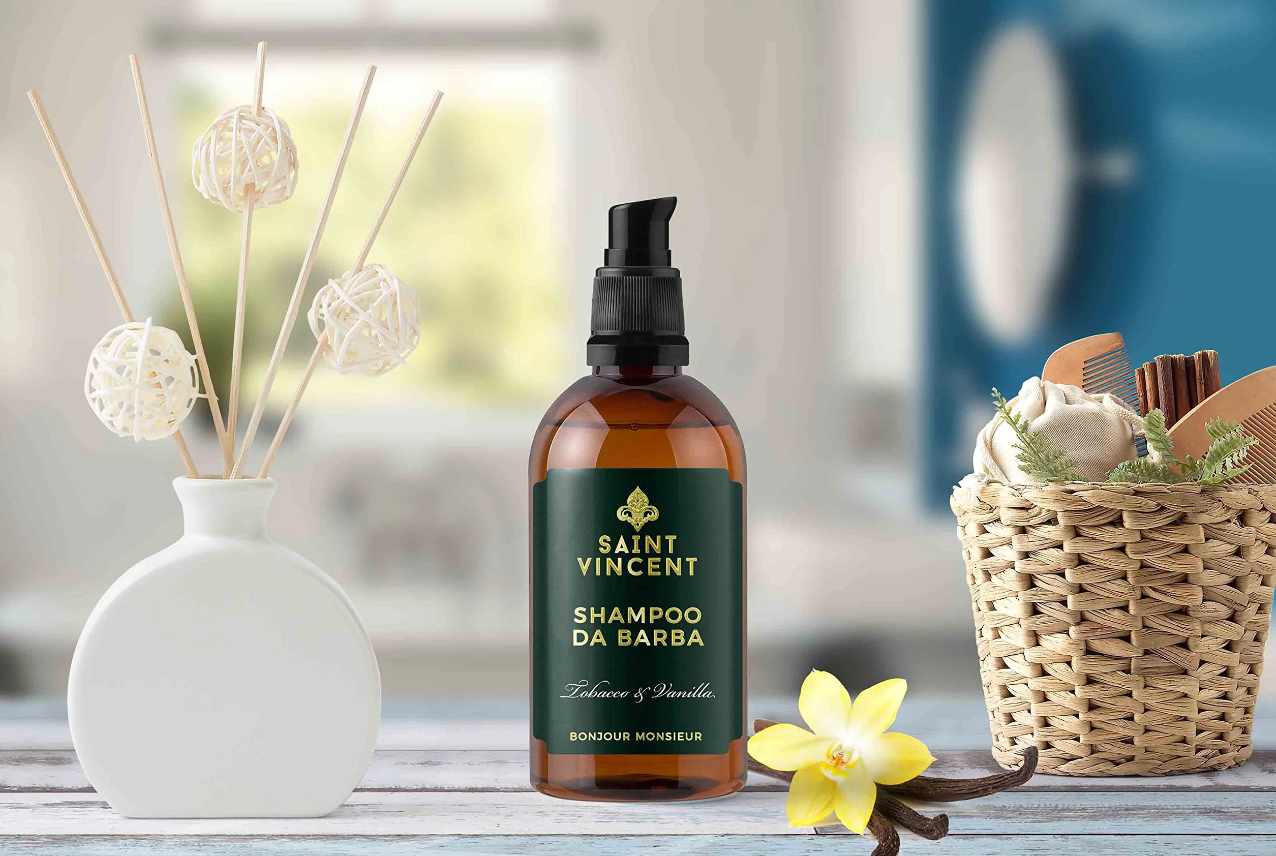 LFA - LABORATORI | Shampoo Barba e Baffi, Detergente Professionale, Sapone da Barba Fragranza al Tabacco e Vaniglia (100 Ml)