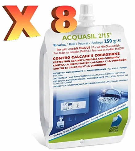 Acquasil 2/15 Ricariche Polifosfato 250g 8 Pezzi