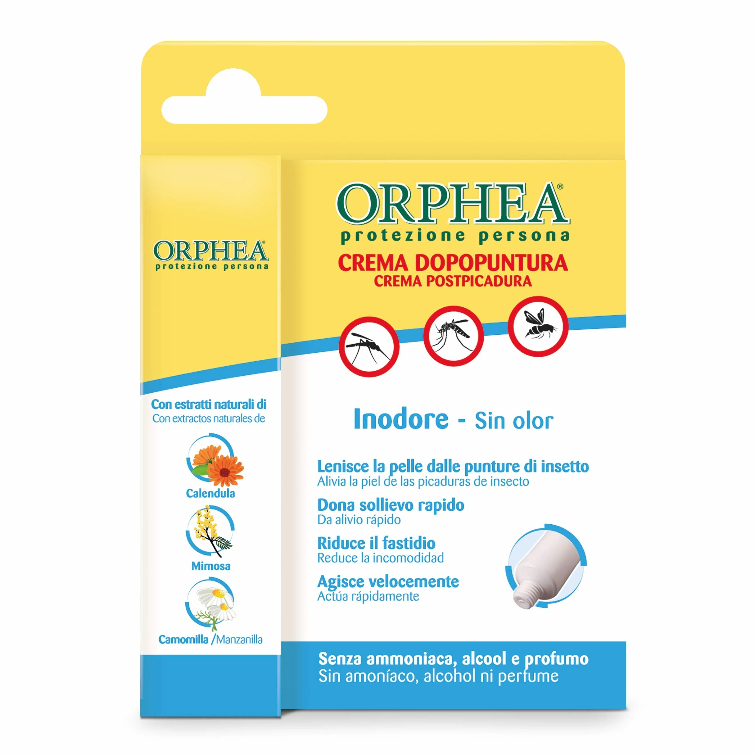 Orphea, Crema Dopopuntura Inodore, Sollievo Immediato Dalle Punture di Insetti, Formula Inodore, Con Estratti Naturali, 50 ml