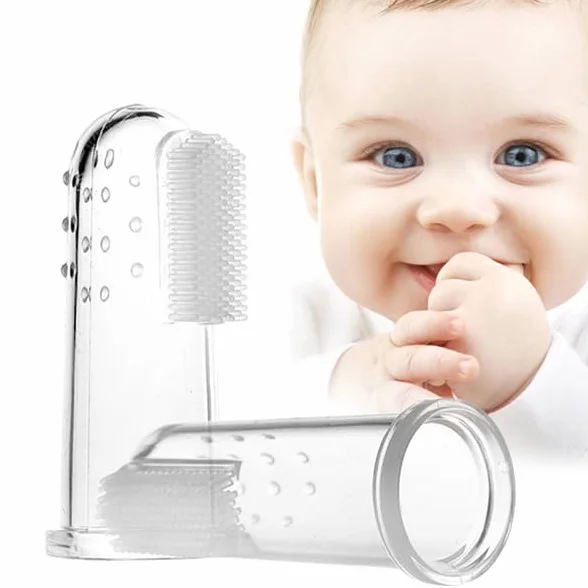 Bambino Kids Spazzolino da Denti a Forma di Dito in Silicone per Bambini Sicuro per Gengive e Denti