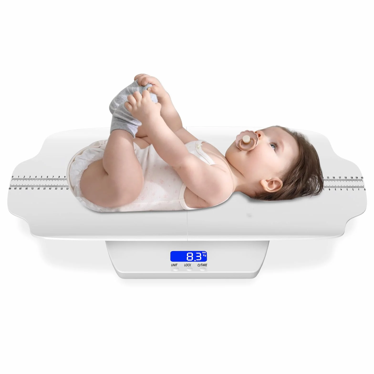 Bilancia digitale bambini 100 kg ±1 g vassoio rimovibile scala graduata