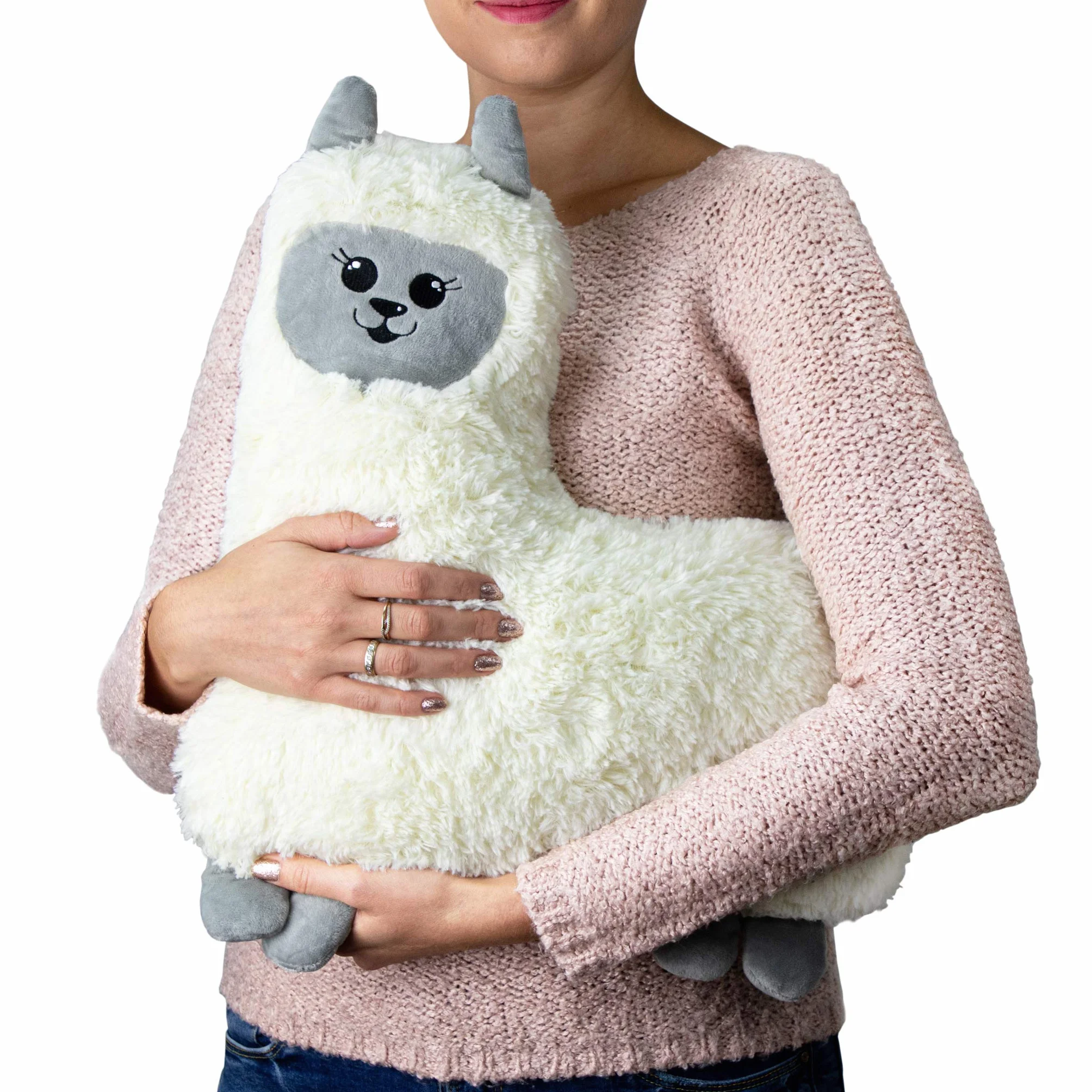Froster Hugpaca – Eco-Alpaca Riscaldato con Borsa con Noccioli di Ciliegio, Cuscino Termico a forma di Lama, Regalo per Donna