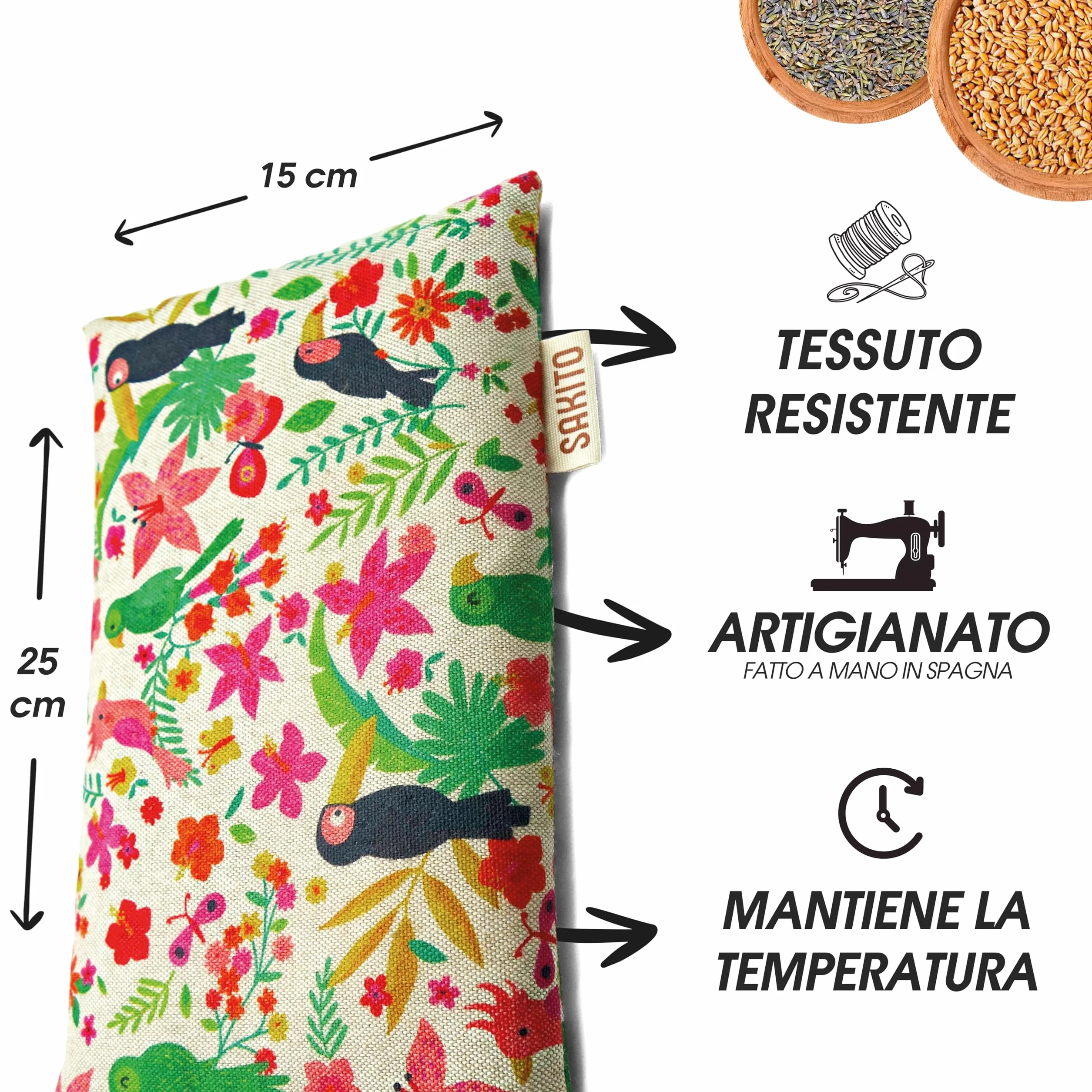 2 (uds) Cuscino Termico Microonde (25x15 cm) - Terapia Naturale per lo Stress e i Dolori Muscolari - Uso Caldo o Freddo - Elevata Ritenzione del Calore - Tessuto di Prima Qualità - Profumo di Lavanda