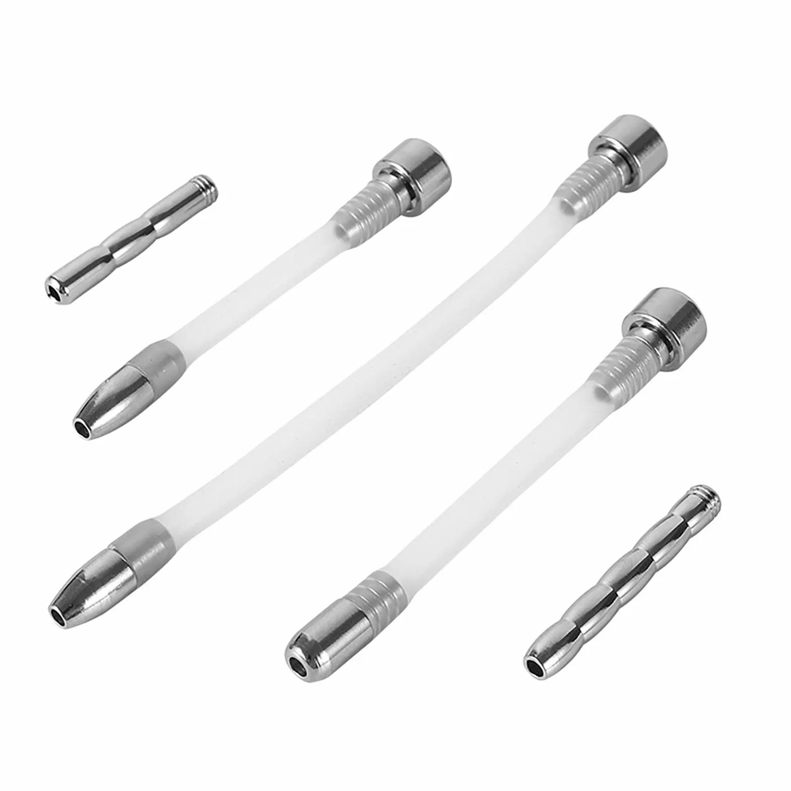 Set Plug Per Pene Chastity Cage Plug Uretrale in Acciaio Inossidabile E Silicone Catetere Cavo Uretra Sound Giocattolo Sessuale Per Uomini